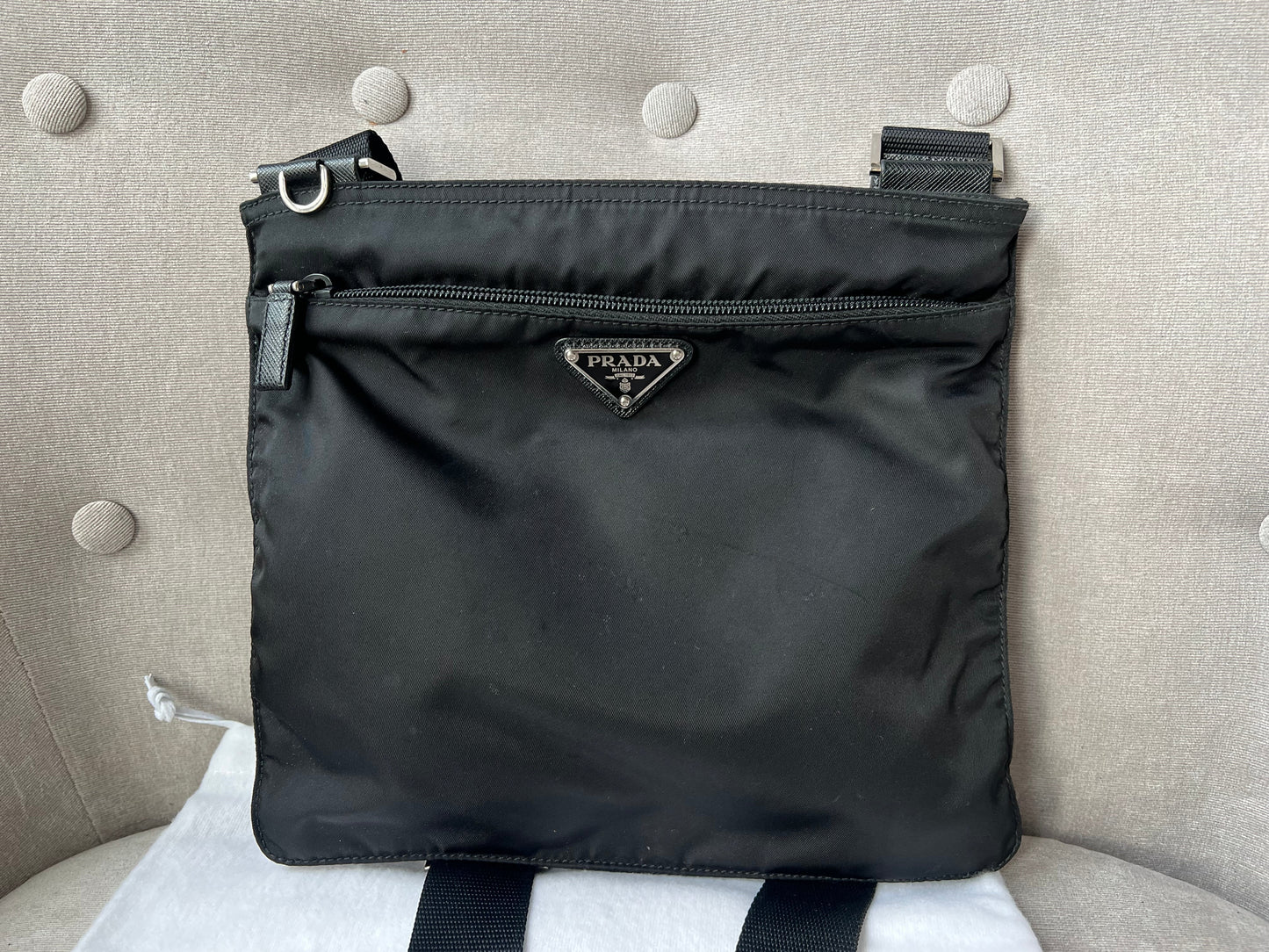 Prada Prada Nylon Black Messenger Bag