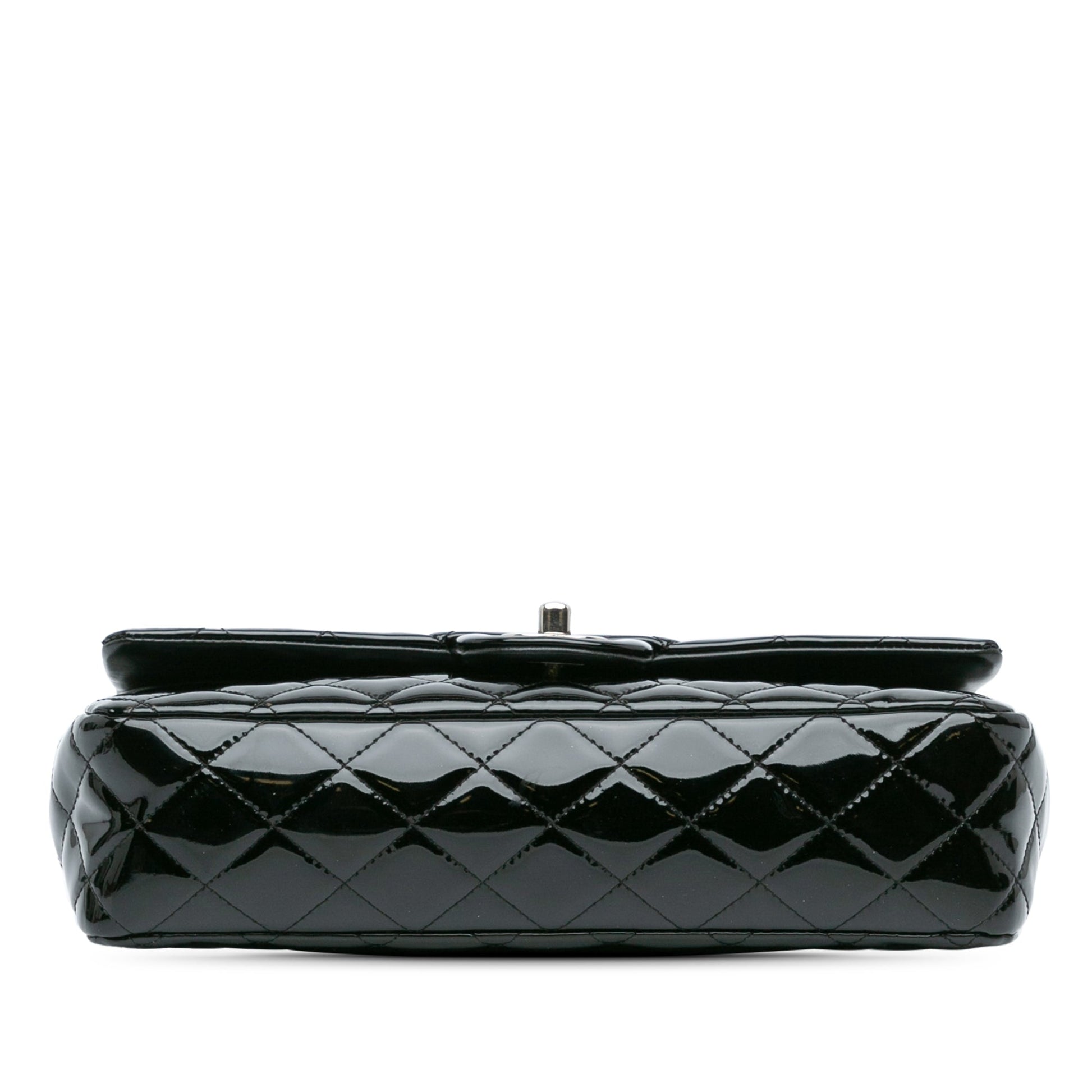 Black Chanel Medium Classic Patent Double Flap Shoulder Bag
