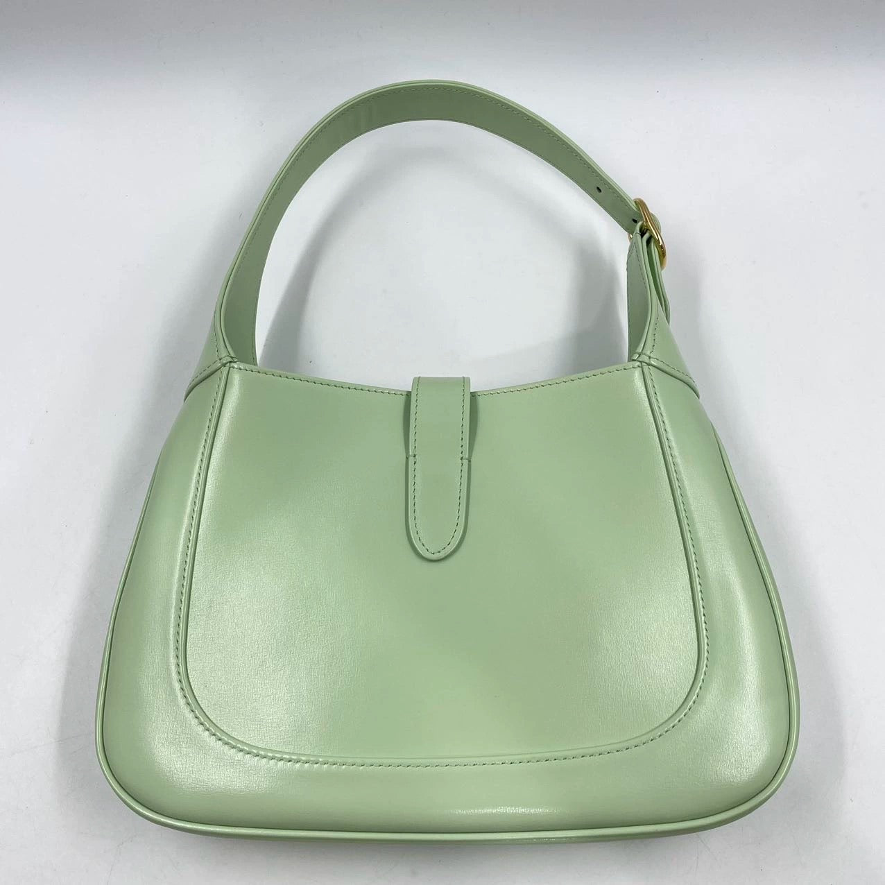 Gucci Jackie Light Adjustable Strap Leather Green Small Travel Bag