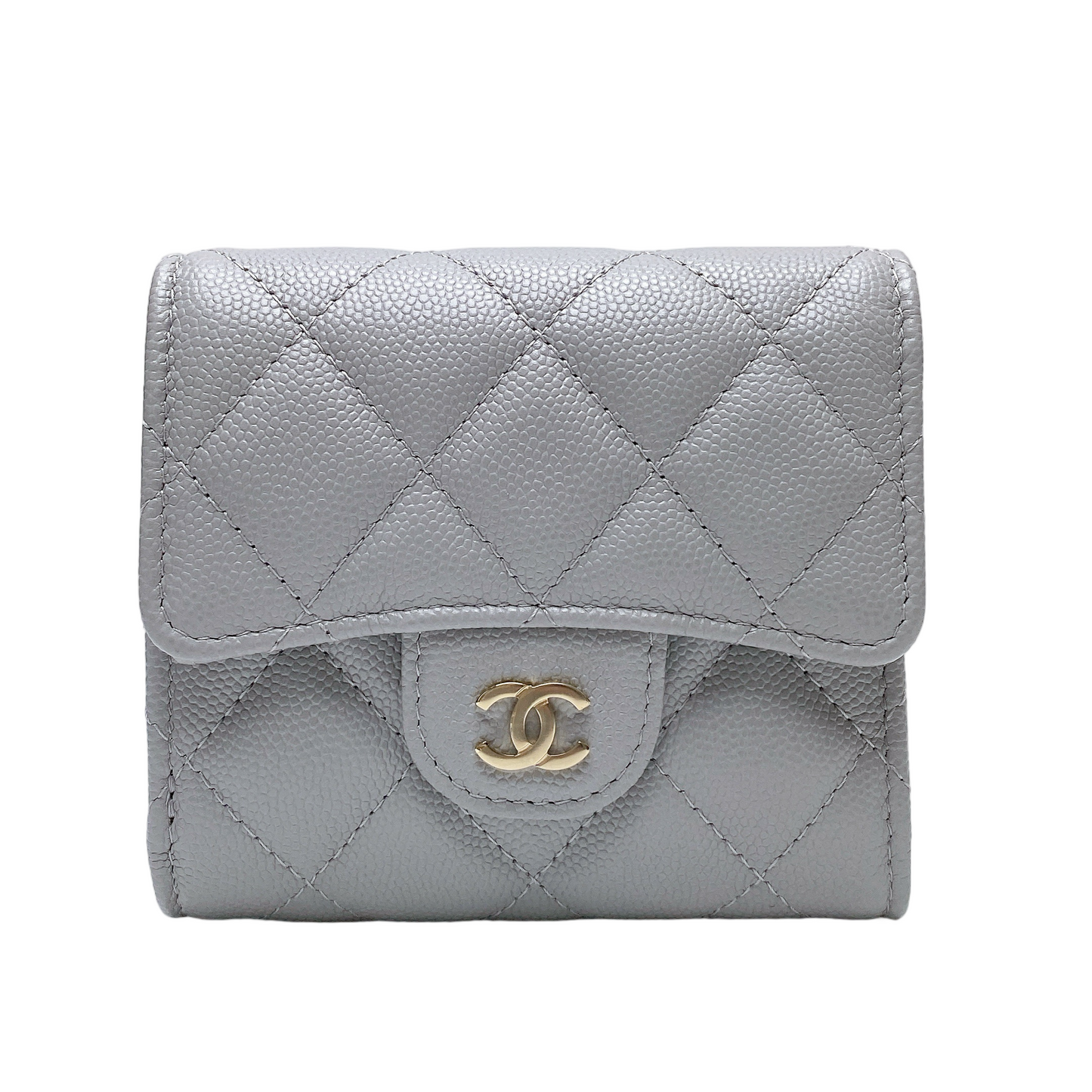 Chanel Short Wallet in Grey Handbag