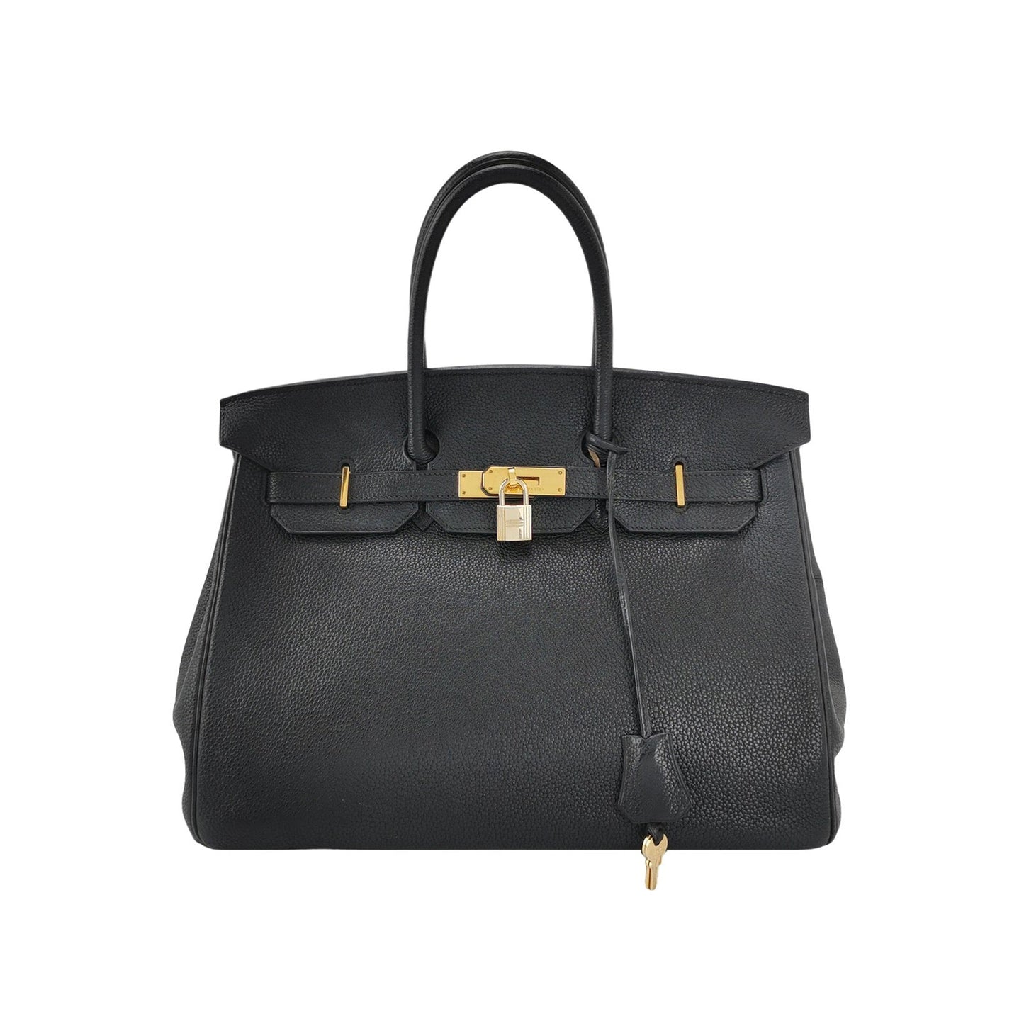 Hermes Birkin Togo Calfskin Hardware Handbag Leather Black Travel Bag