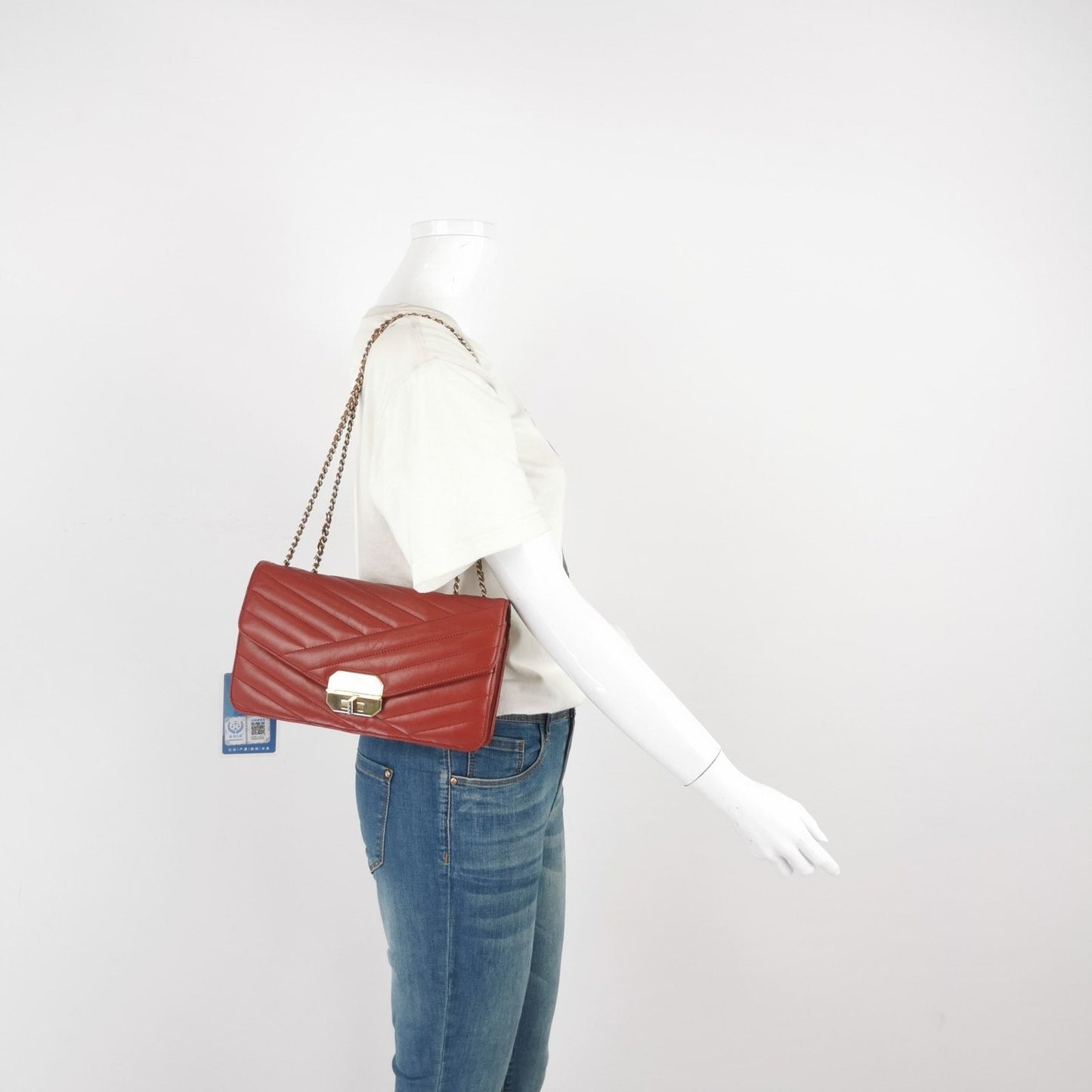 Chanel Gabrielle Flap - Chevron Red Leather Shoulder Bag