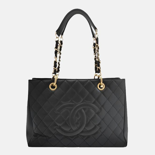 Chanel GST Grand Shopping Caviar Black PM Leather Tote Bag Leather Pm