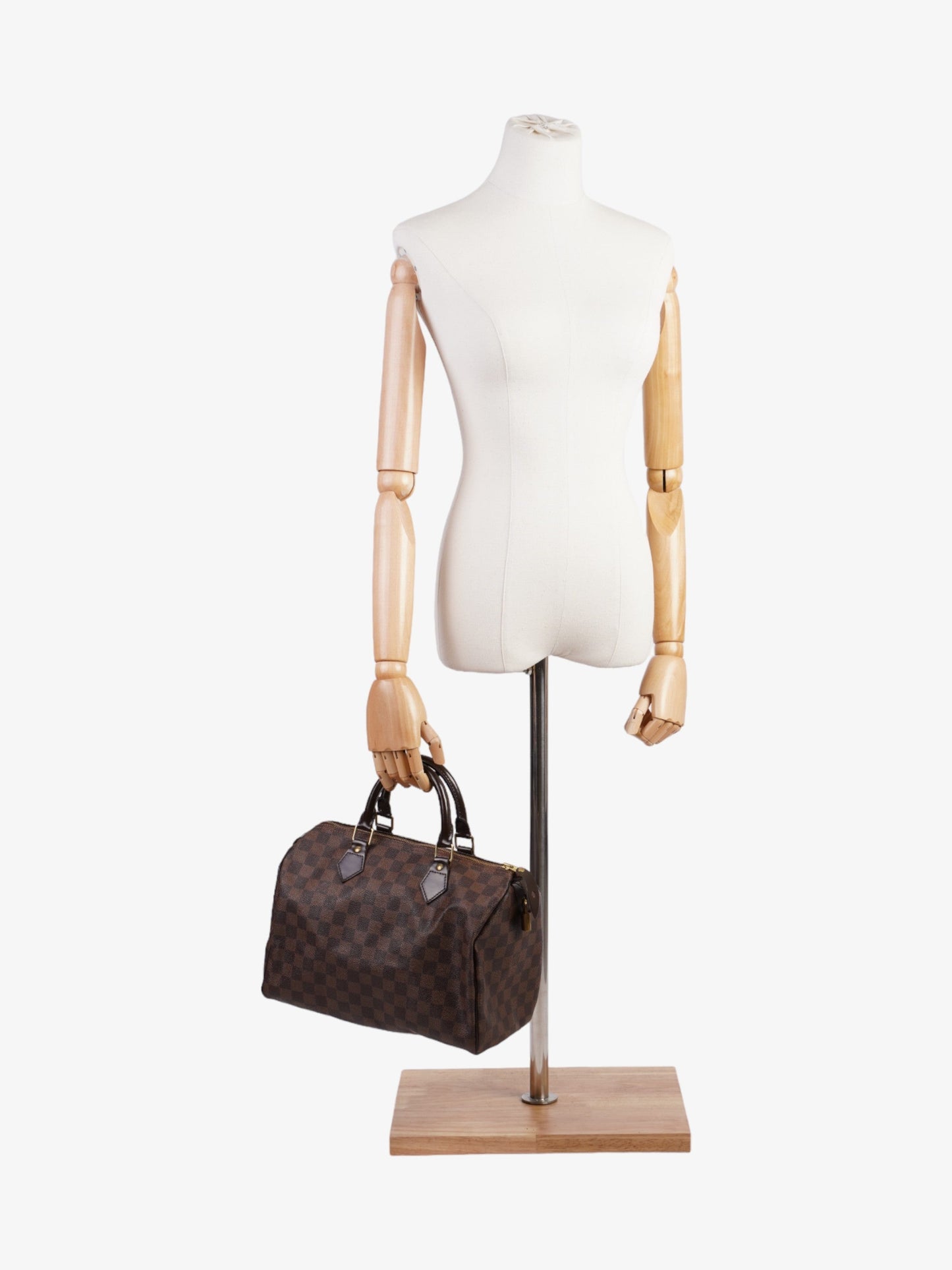Louis Vuitton Speedy 30 Ebene Coated Canvas Damier Apparel Canvas 4