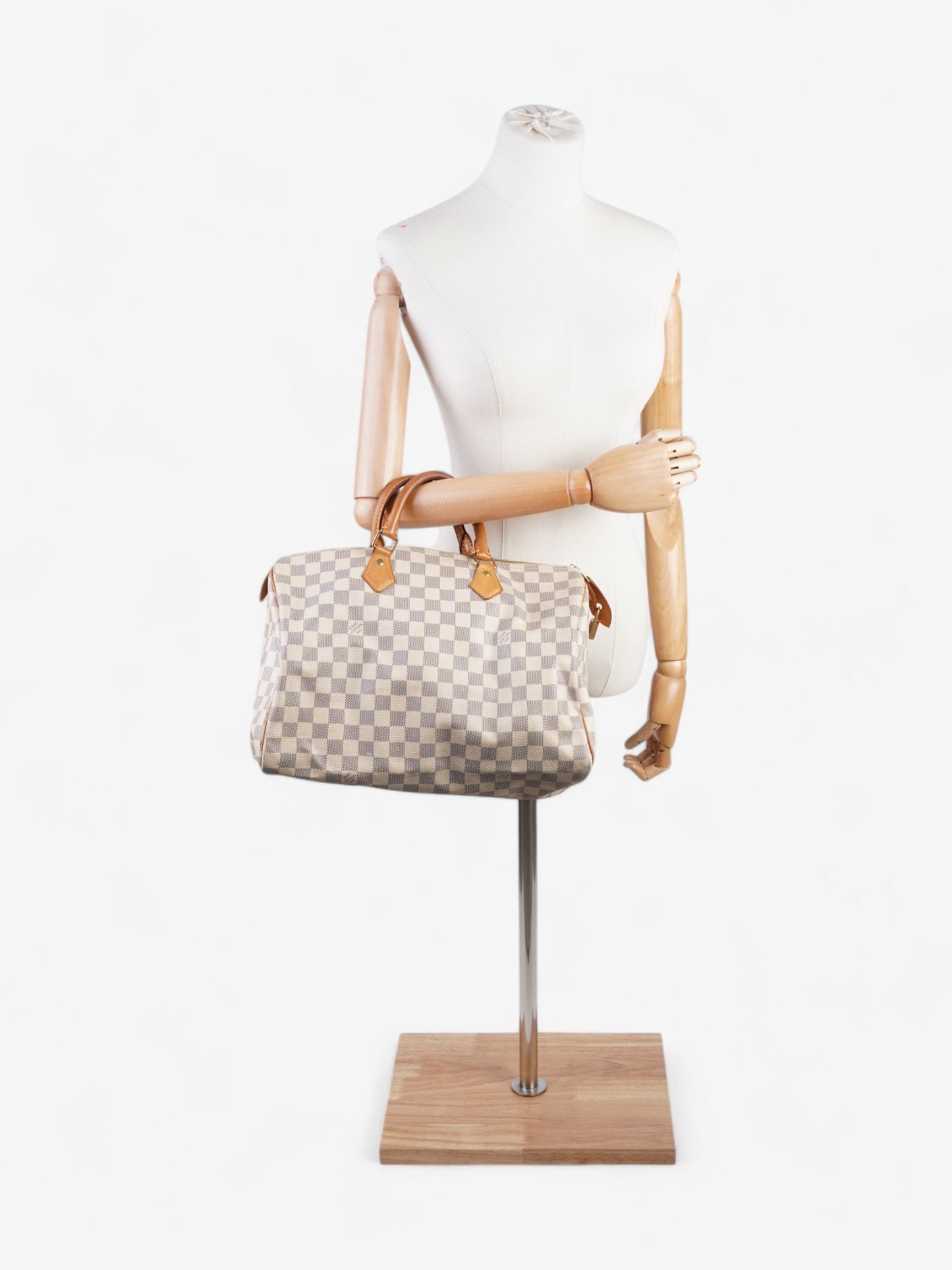 Louis Vuitton Speedy Azur Coated 35 Canvas Coated Canvas Damier Apparel Canvas 38