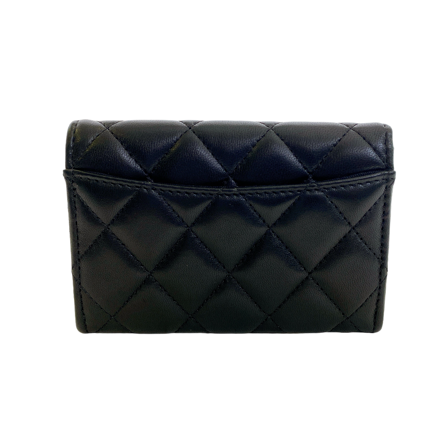 Chanel Cf Card Holder Lambskin Handbag