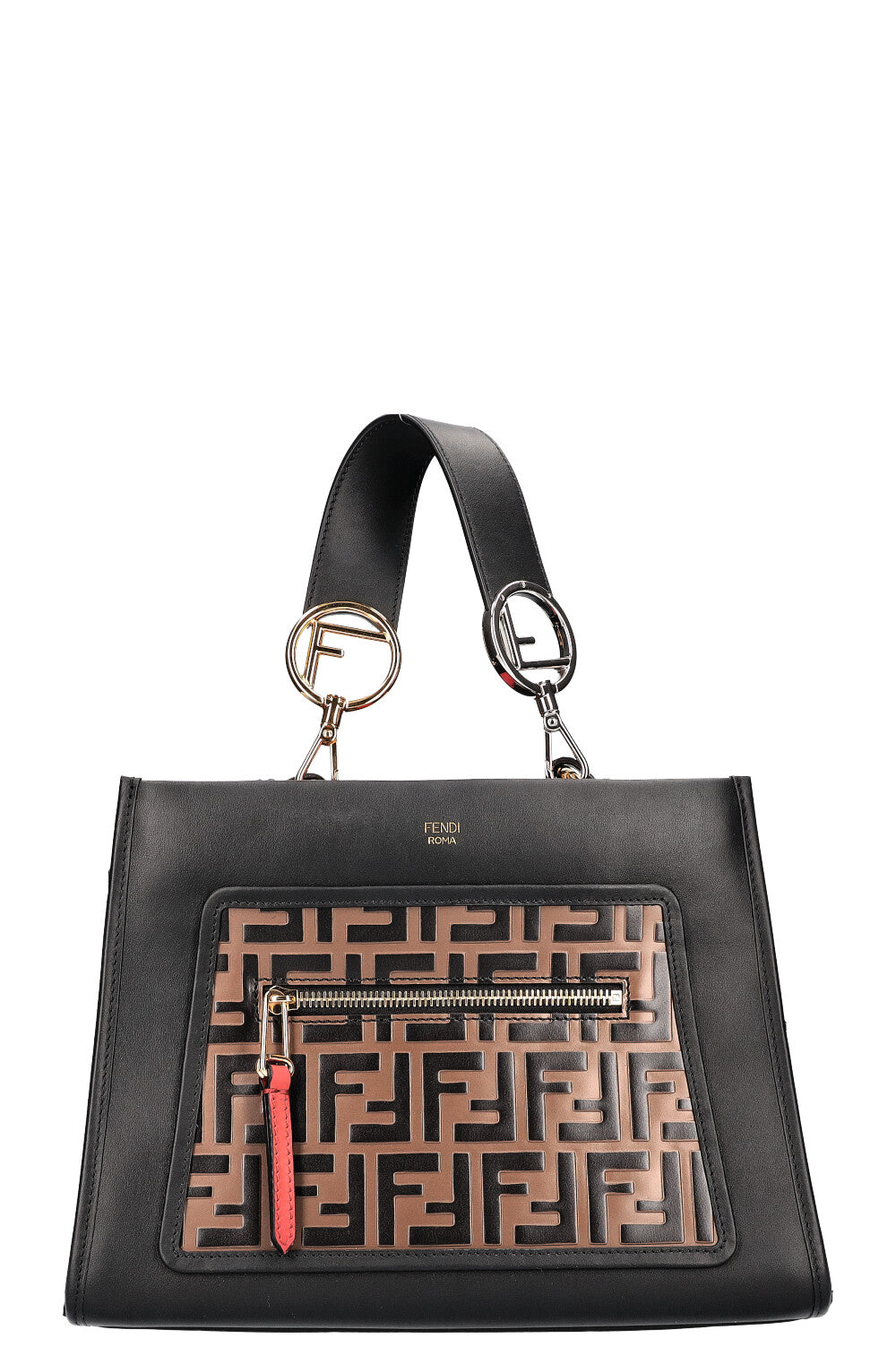 Fendi Crossbody Bag Runaway Shopping Bag Zucca Black