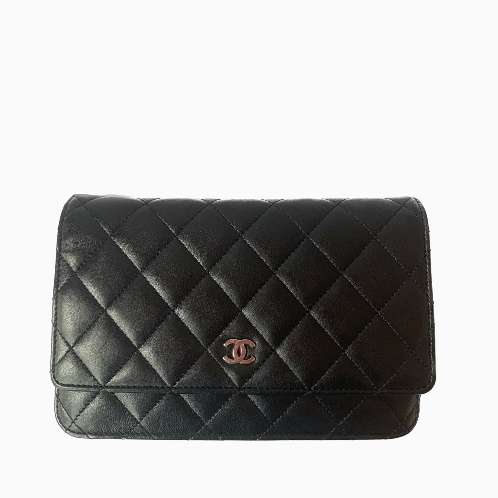 Chanel On Chains WOC Timeless Classic Black Wallet Case