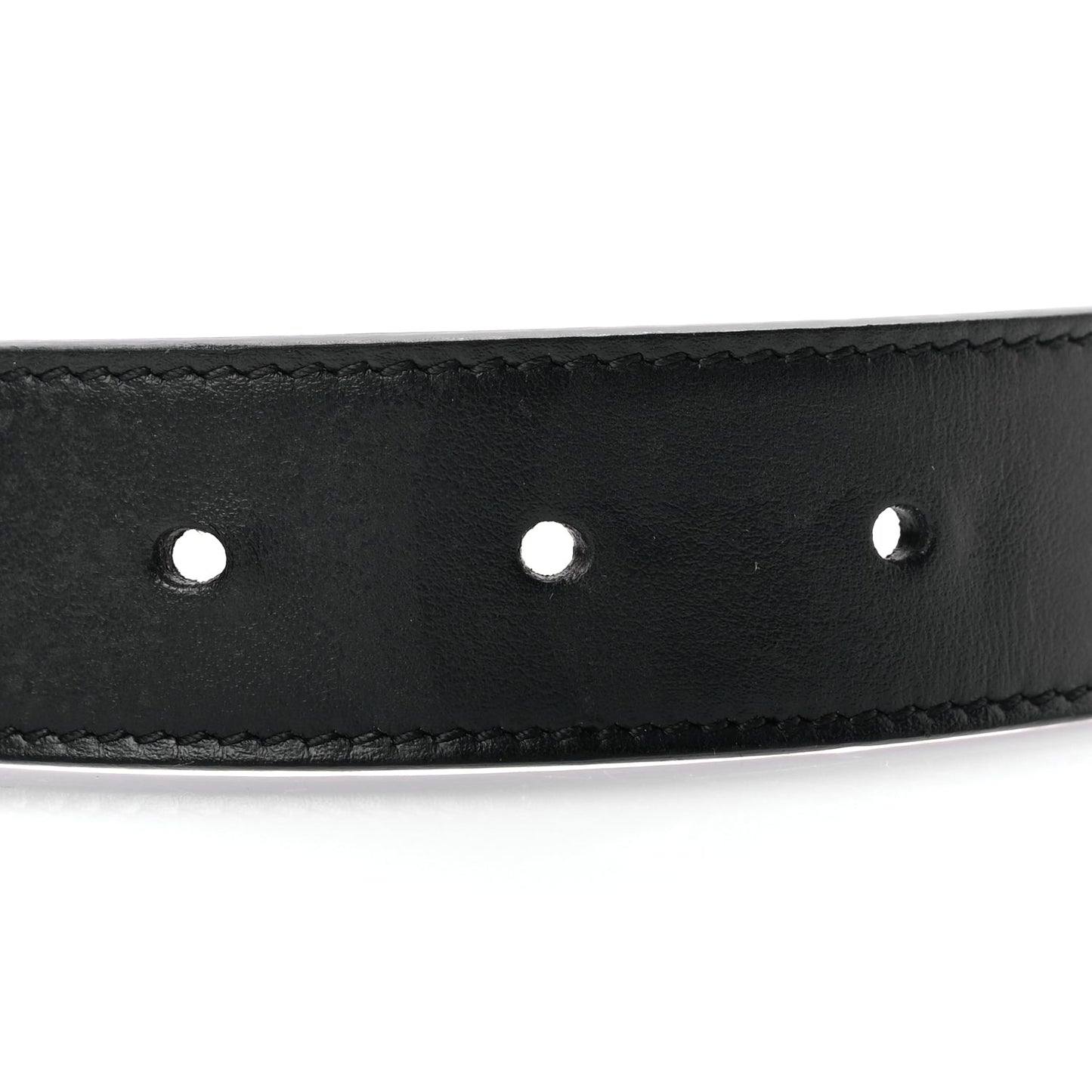 Gucci G Supreme Monogram Matte Plutone Calfskin Double G 30mm Belt 85 Beige Ebony Black