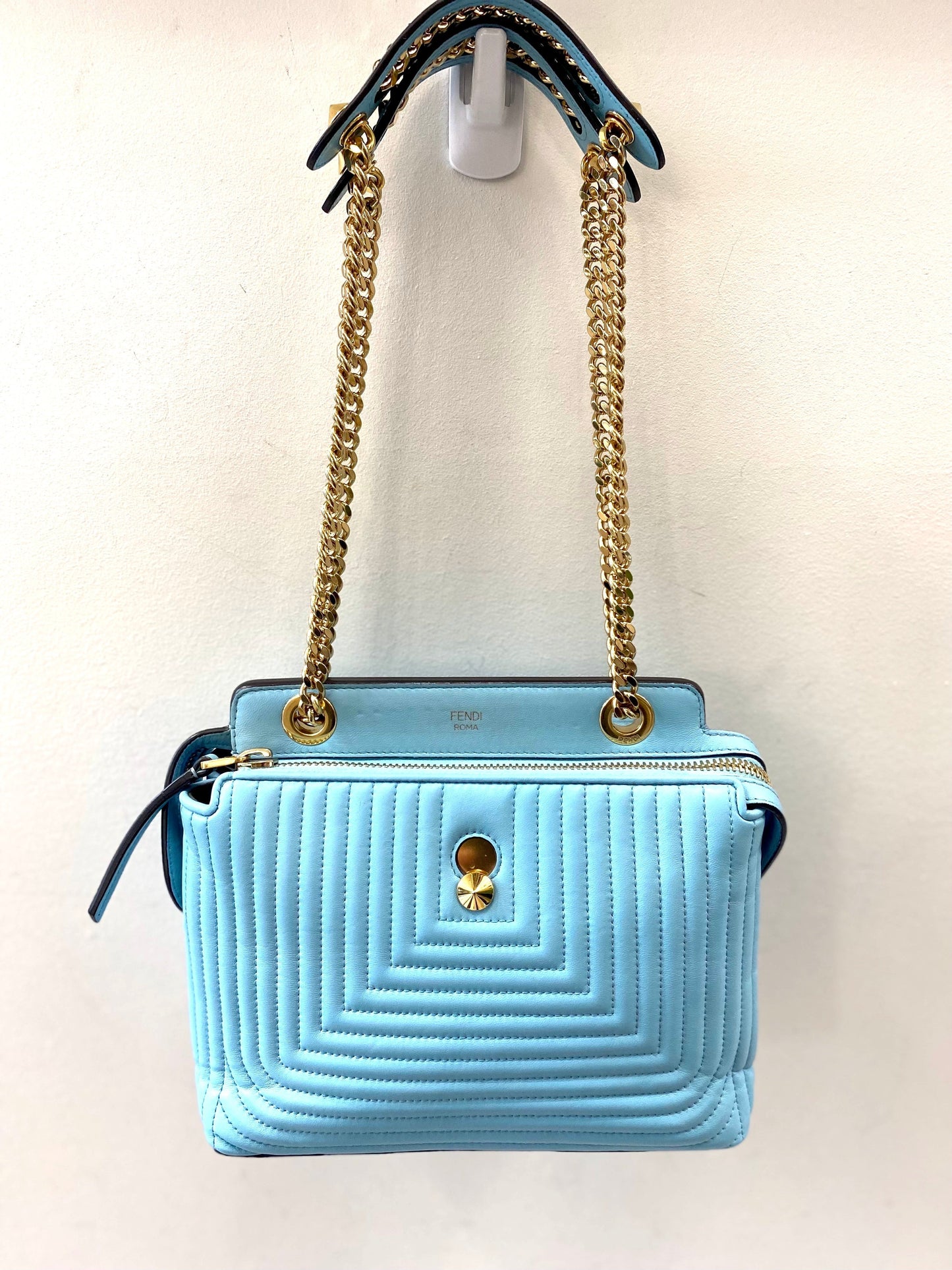 Fendi Dotcom Click Bag Quilted Travel Bag