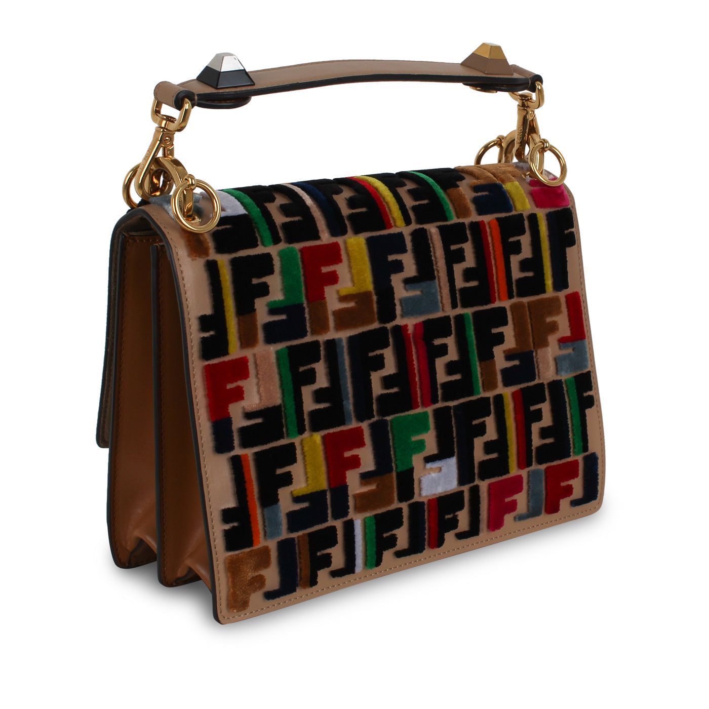 Fendi Kan Velvet Crossbody Crossbody Bag