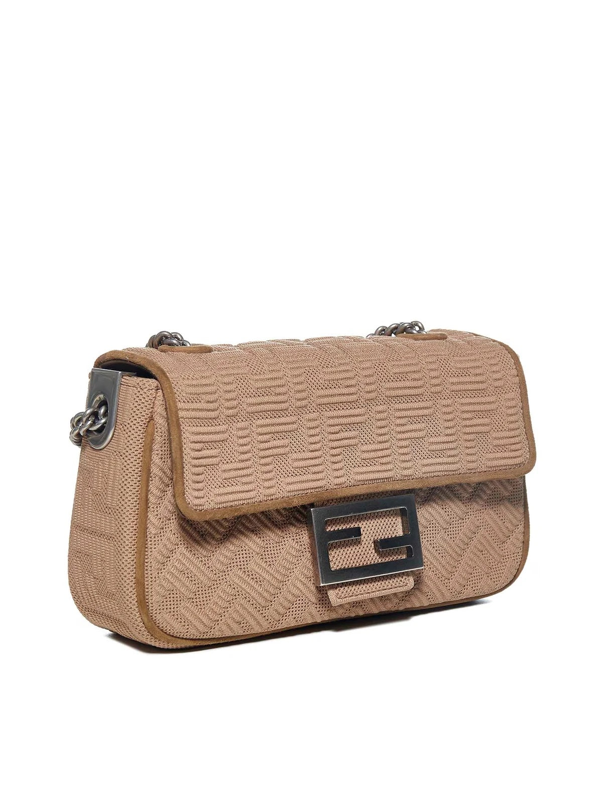 Fendi Midi Knit Ff Bag Medium Chain Travel Bag