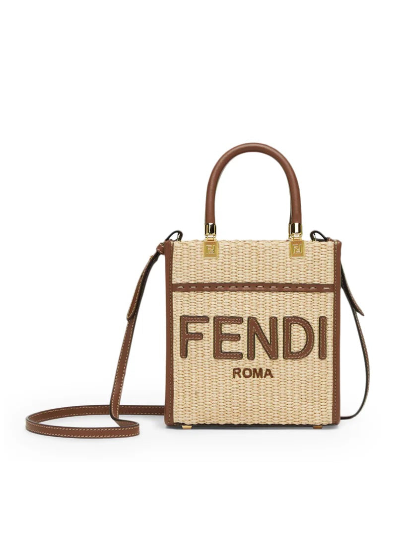 Fendi Tote Bag Raffia Mini