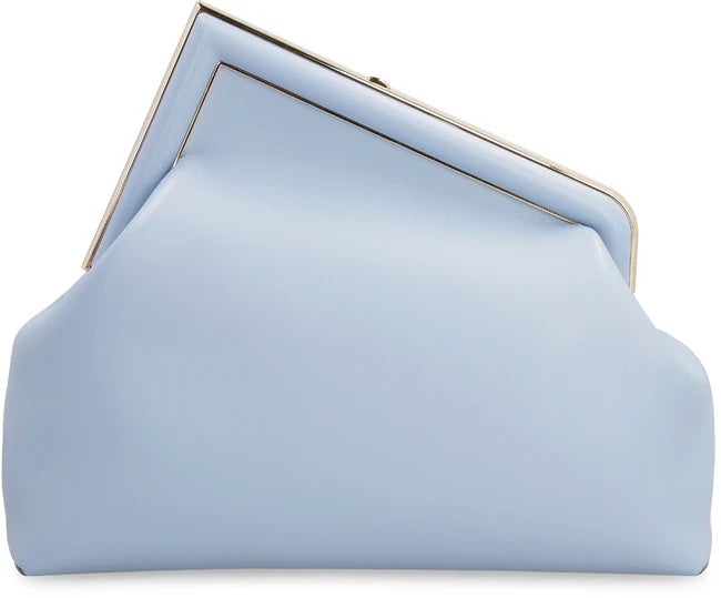 Fendi First Nappa Bag Azzuro Leather Blue Medium Travel Bag