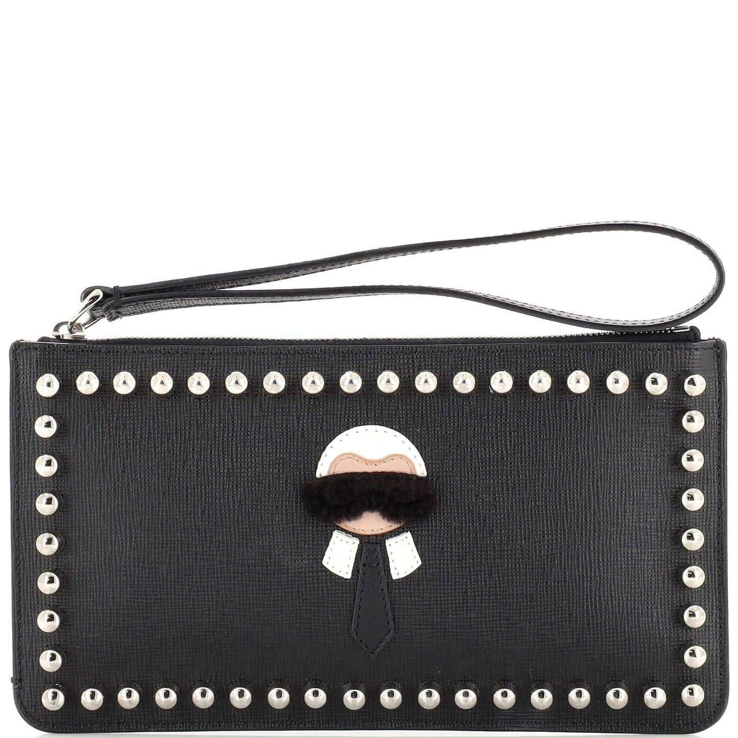 Fendi Karlito Clutch Bag Leather