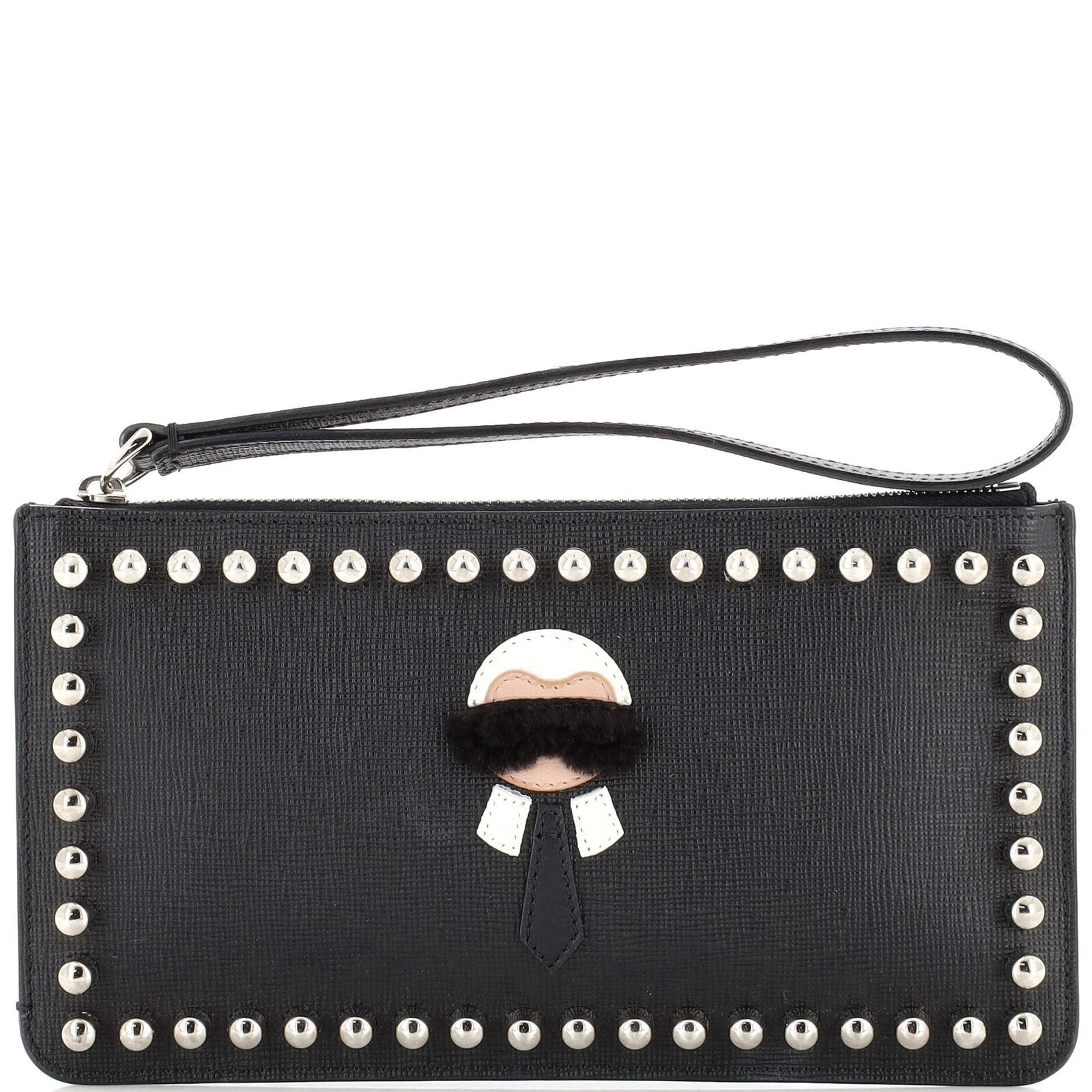 Fendi Karlito Clutch Bag Leather