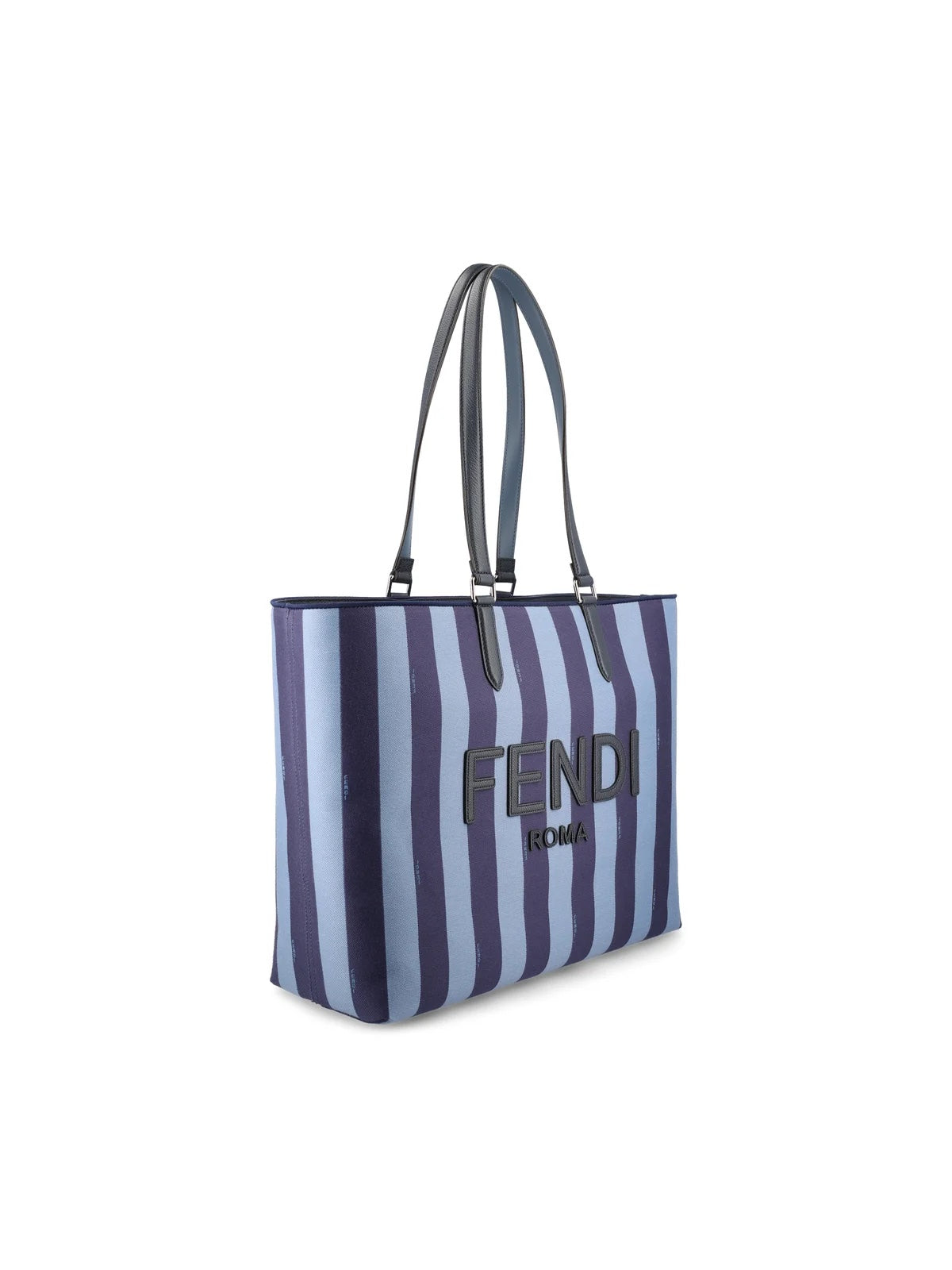 Fendi Pequin Shopper Tote Bag Blue