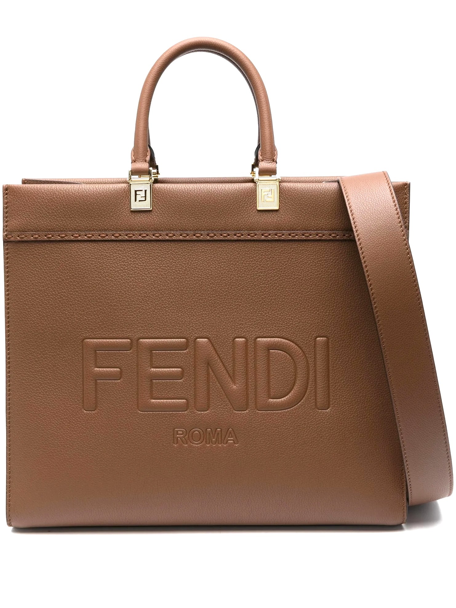 Fendi Shopper Tote Bag Leather Medium