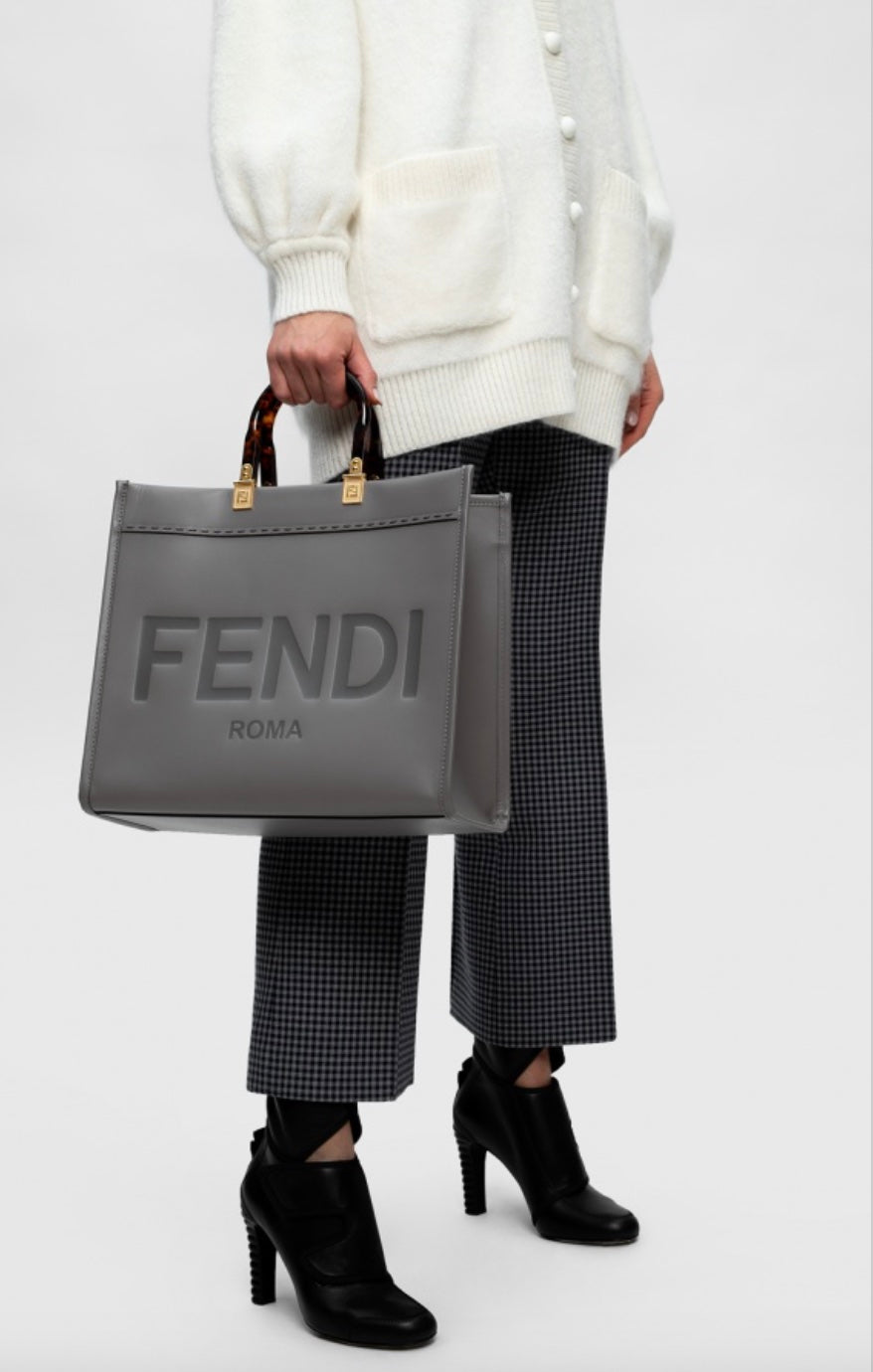 Fendi King Shopper Tote Bag Leather Vitello Medium