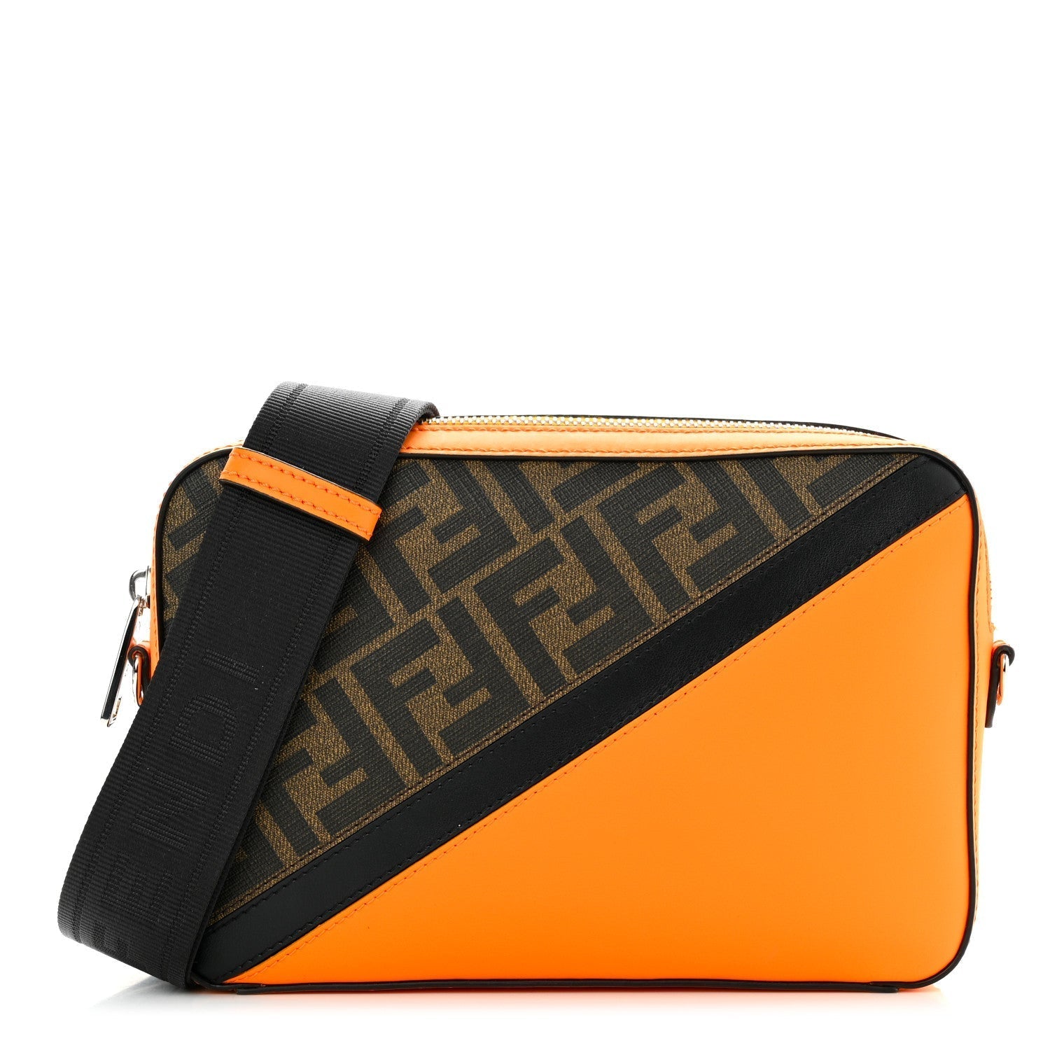 Fendi Liberty Century Ff Camera Bag Vitello Logo Travel Bag