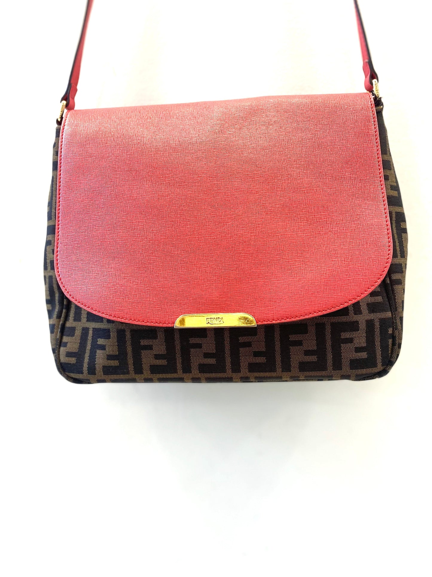 Fendi Zucca Elite Bag Vitello Crossbody Bag