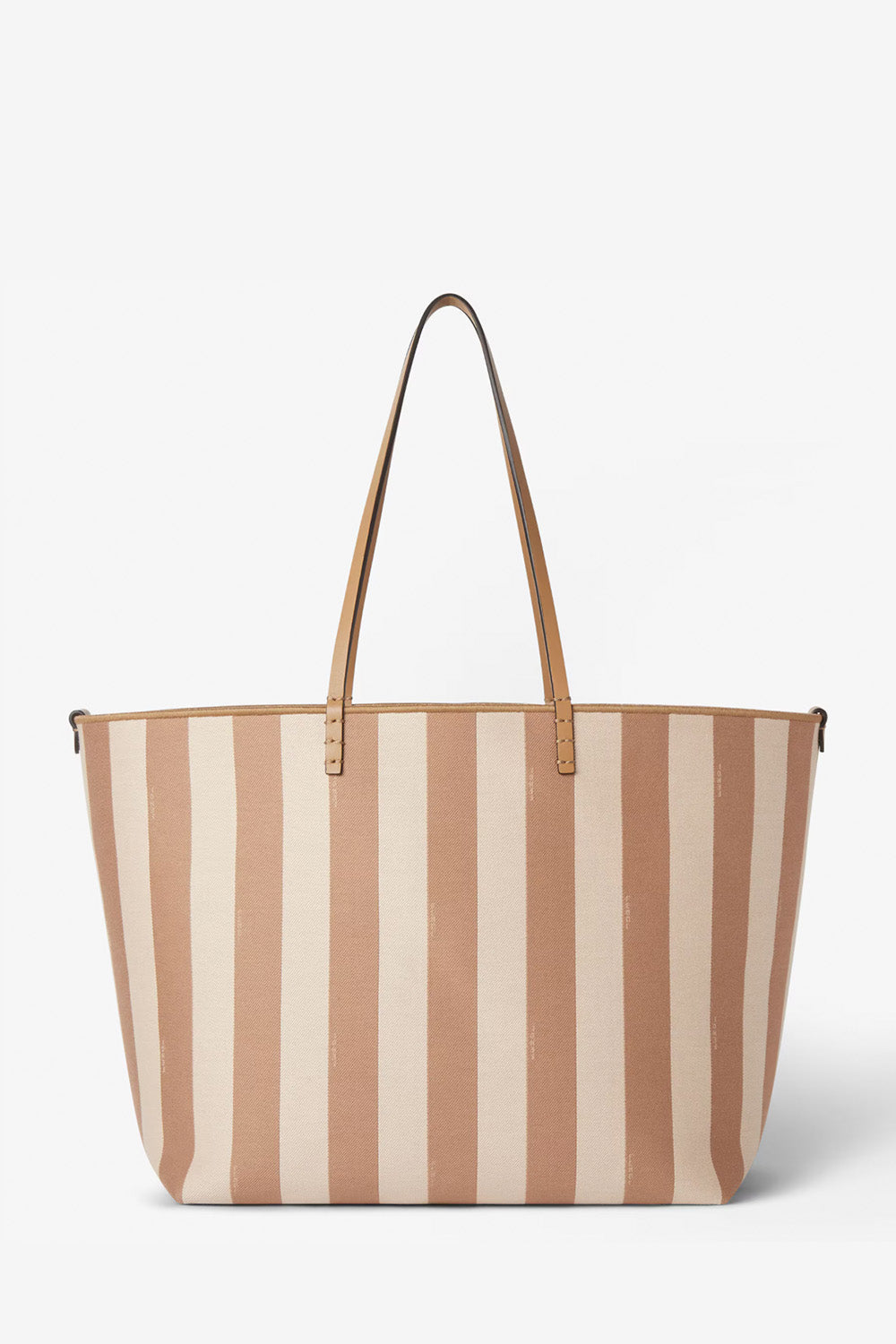 Fendi Tote Bag Roll Striped Pequin And Optical Jacquard Large