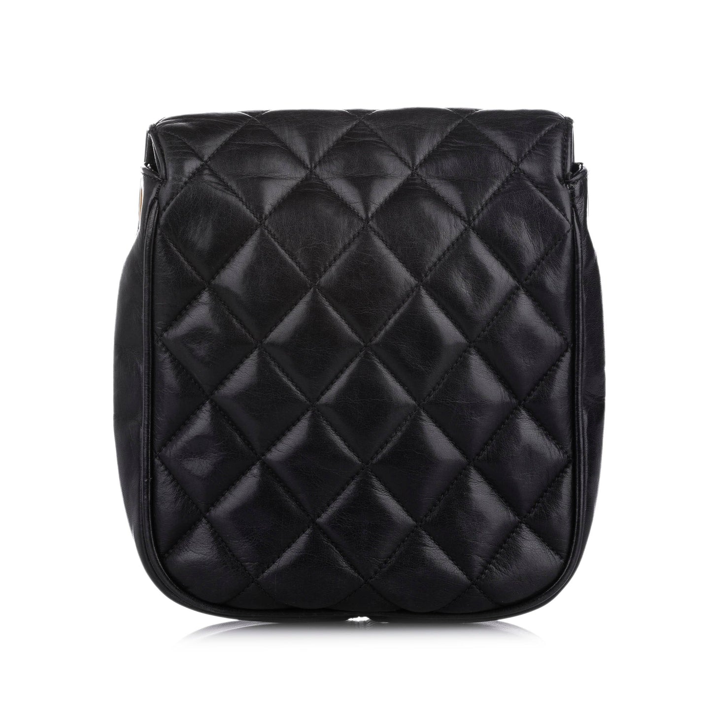 Chanel CC Lambskin Crossbody Bag Leather Matelasse
