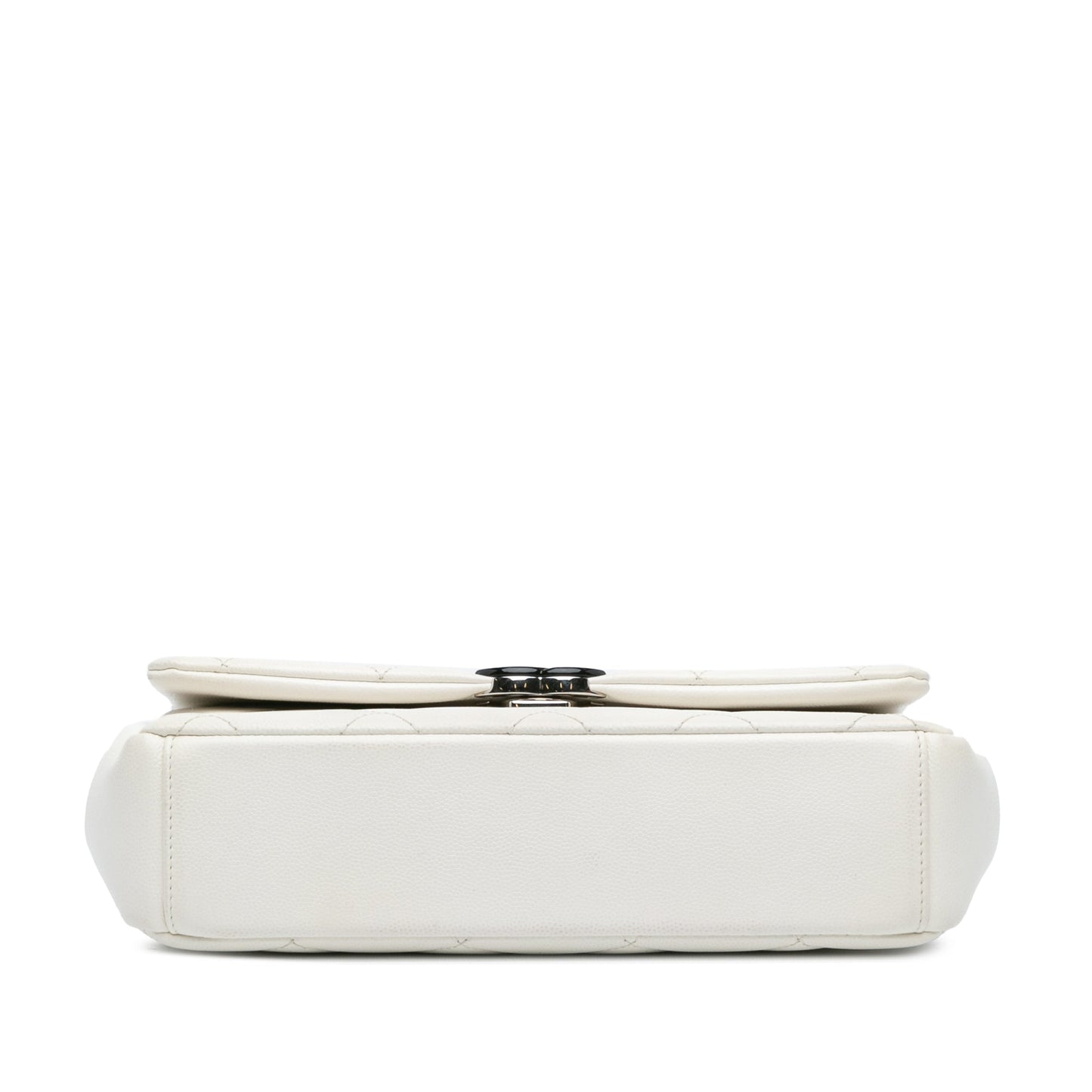White Chanel Medium Quilted Caviar My Everything Flap Crossbody Bag