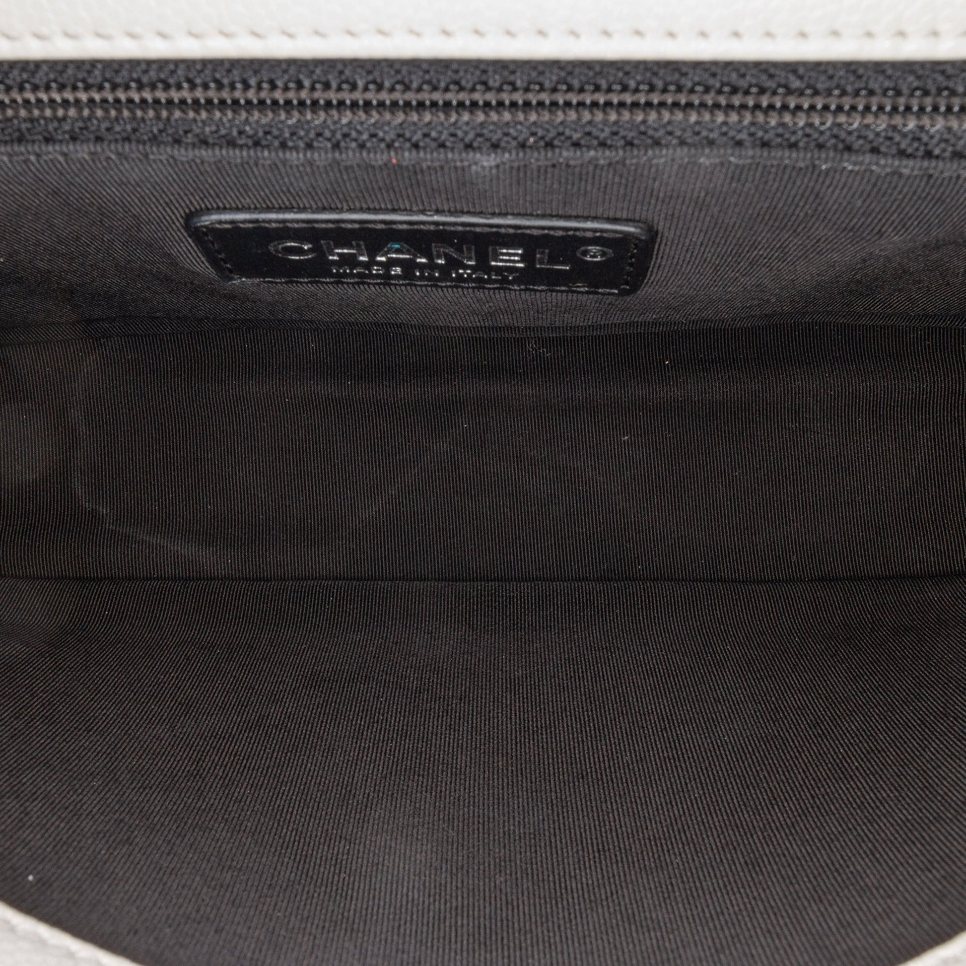 White Chanel Medium Quilted Caviar My Everything Flap Crossbody Bag