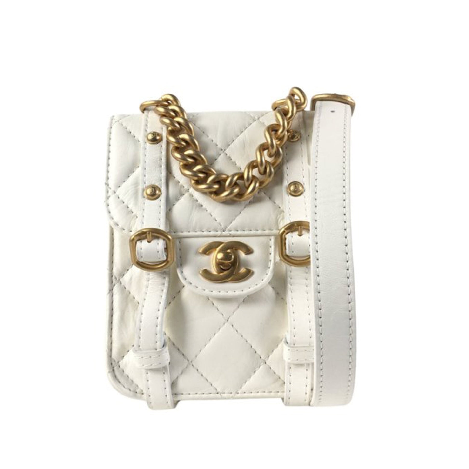 CHANEL Mini Quilted Calfskin City School Flap Satchel