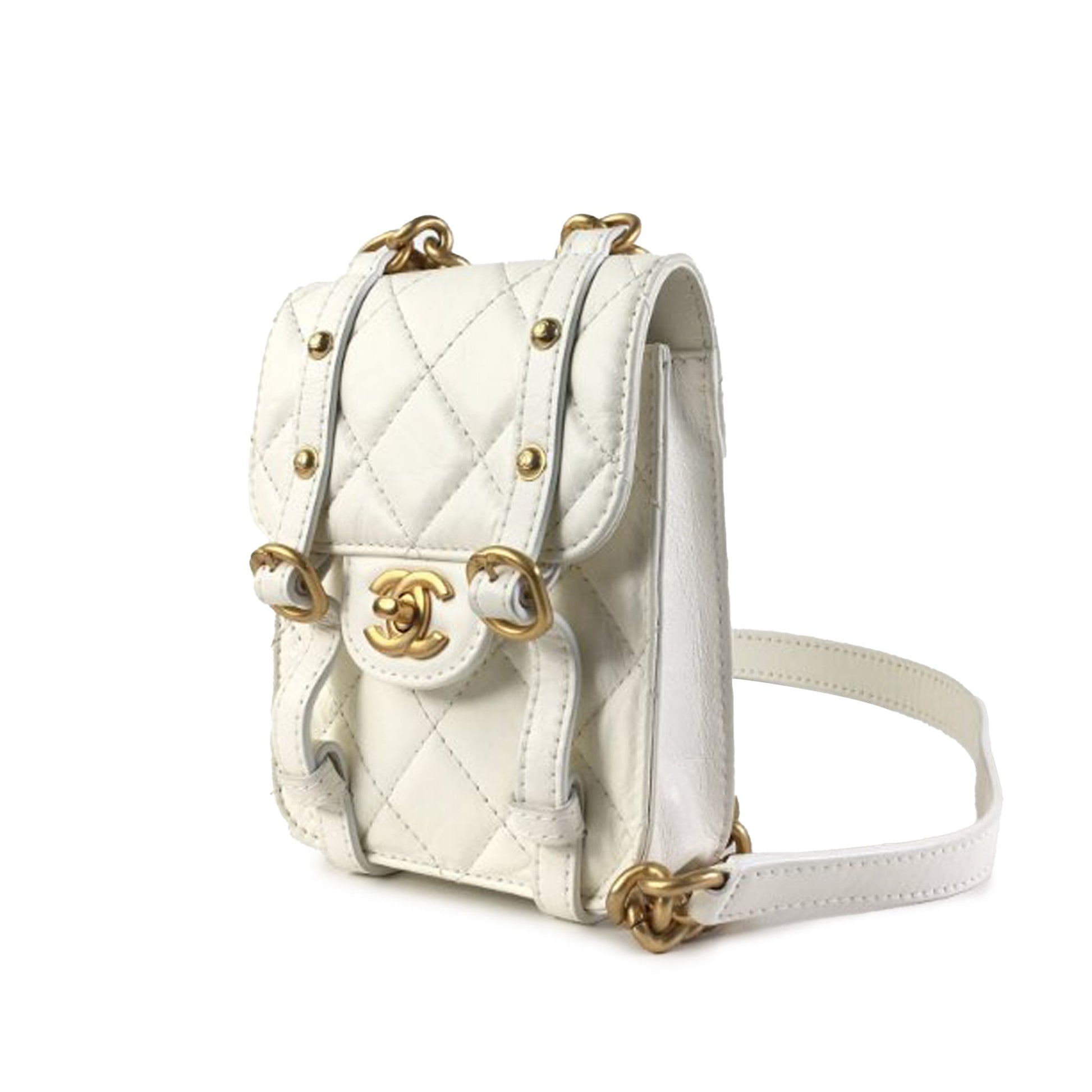 CHANEL Mini Quilted Calfskin City School Flap Satchel