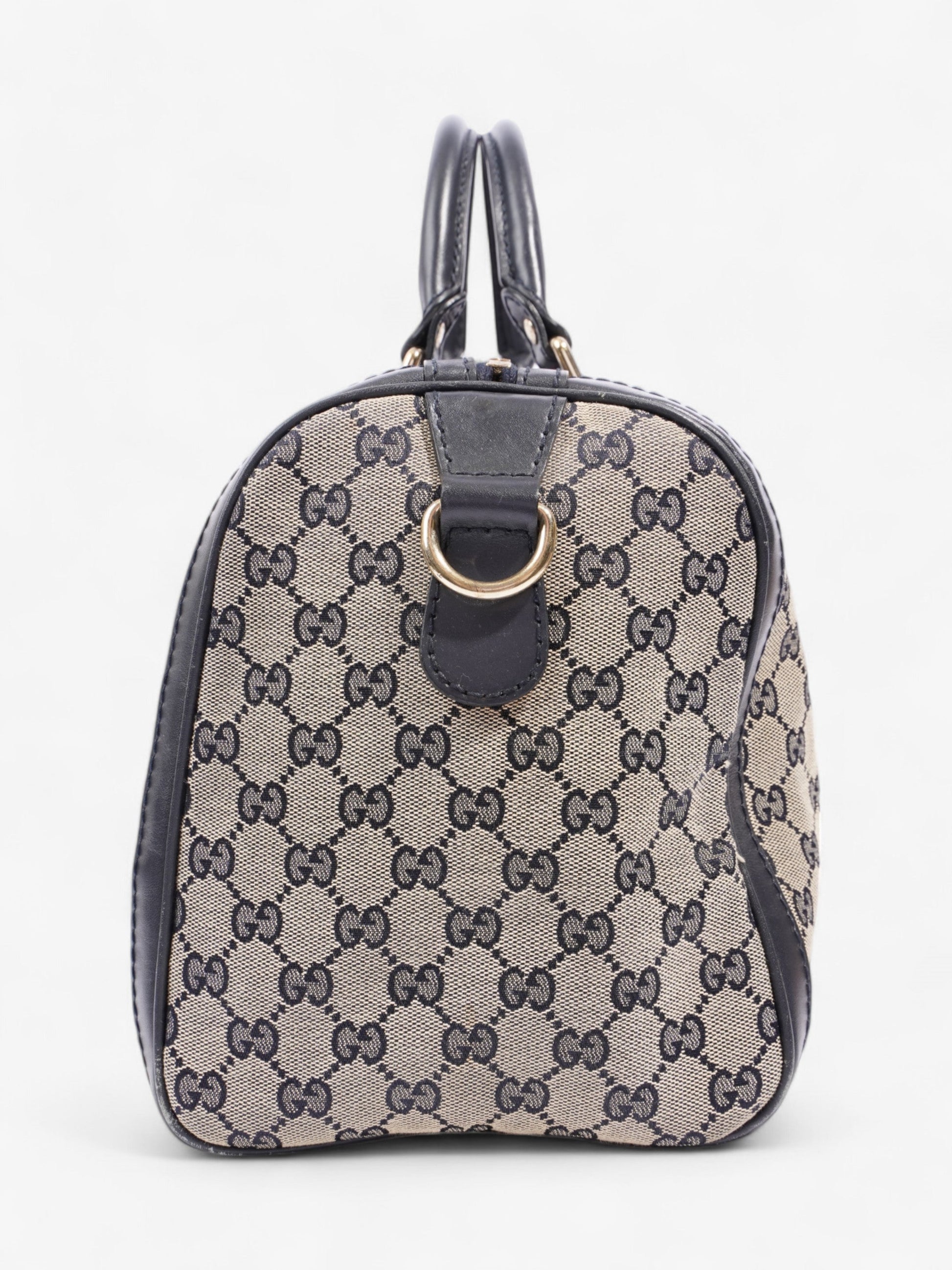 Gucci Boston Bag Supreme Navy Medium Canvas Blue Shoulder Bag
