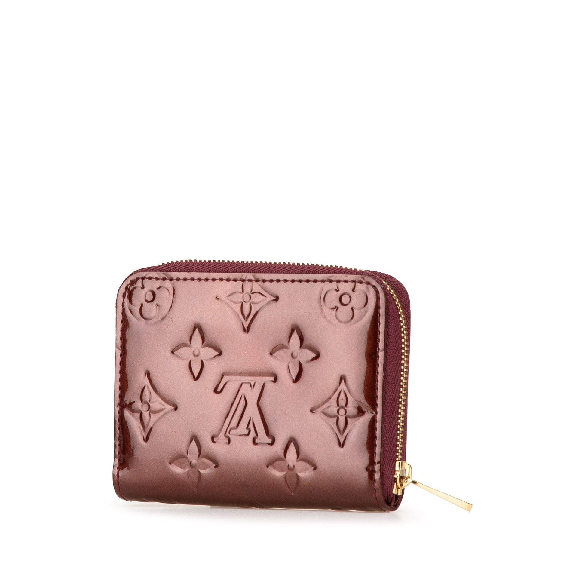 Red Louis Vuitton Monogram Vernis Zippy Coin Purse
