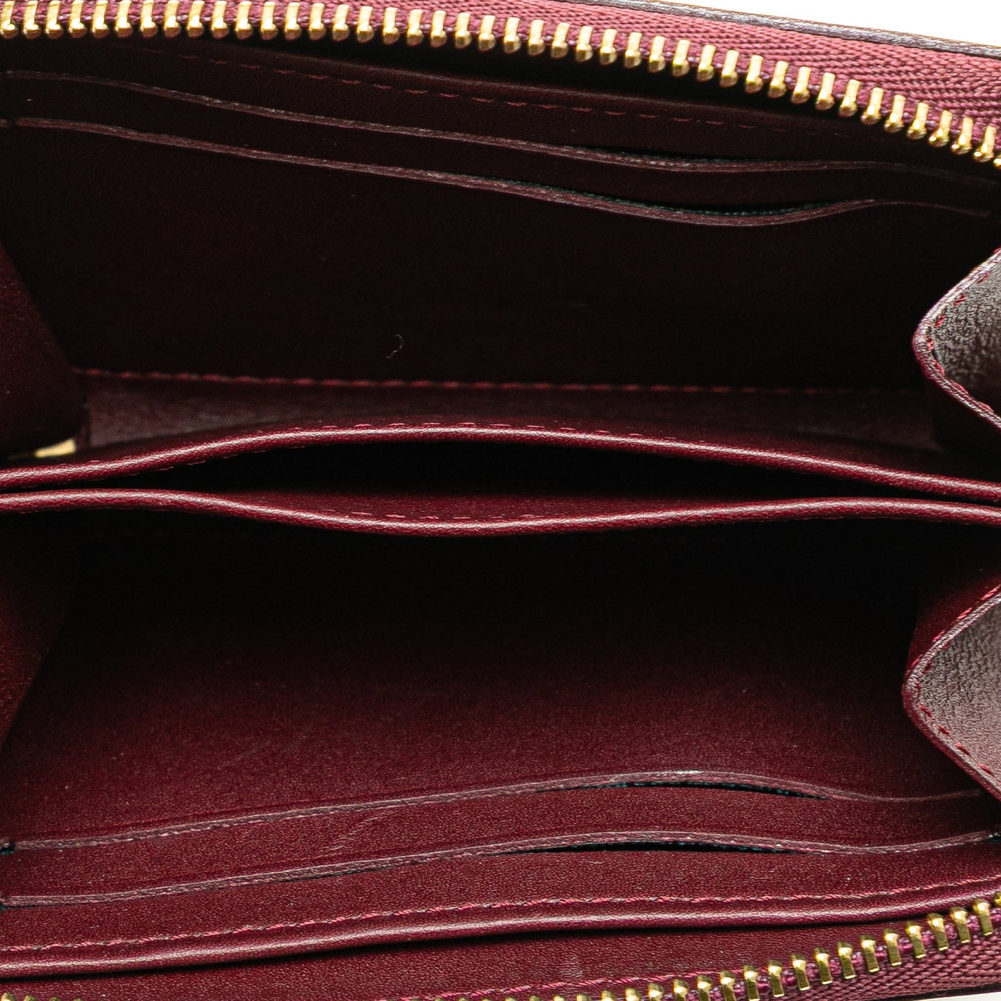 Red Louis Vuitton Monogram Vernis Zippy Coin Purse