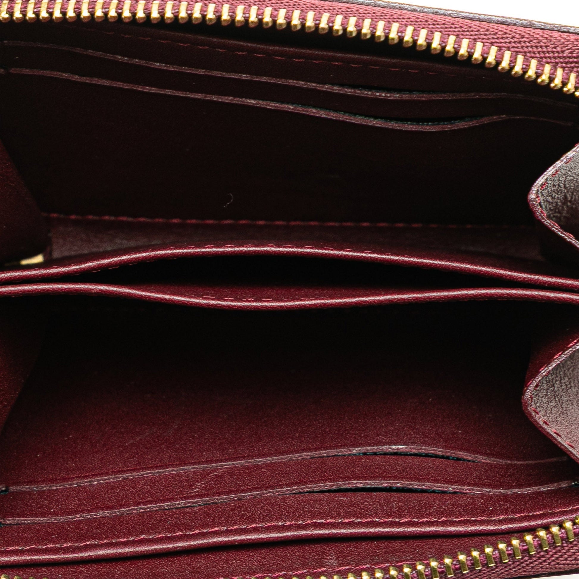 Red Louis Vuitton Monogram Vernis Zippy Coin Purse