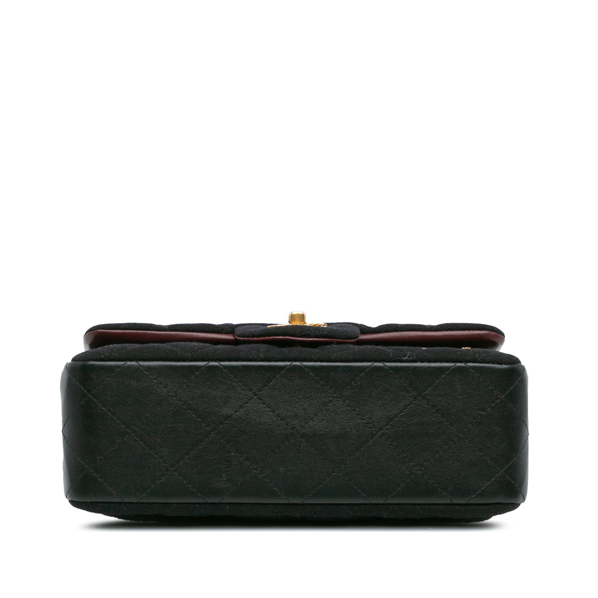 Black Chanel Paris Hamburg Small Classic Jersey Coco Sailor Double Flap Shoulder Bag