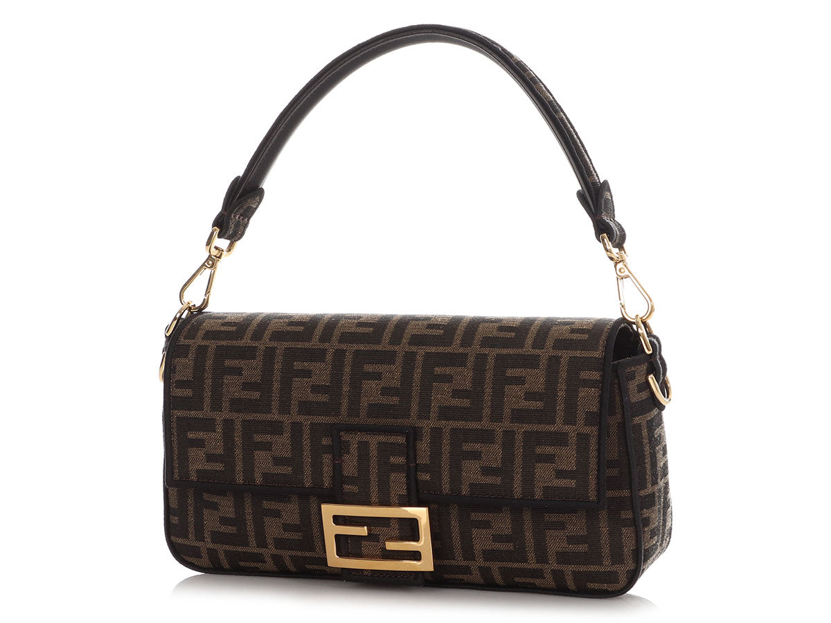 Fendi Jacquard Baguette Crossbody Bag Medium Shoulder Bag