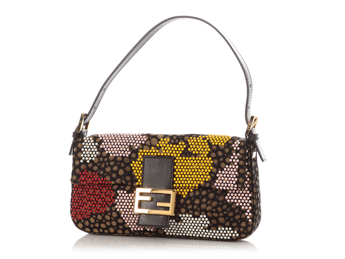 Fendi Dots Baguette Shoulder Bag Multicolor