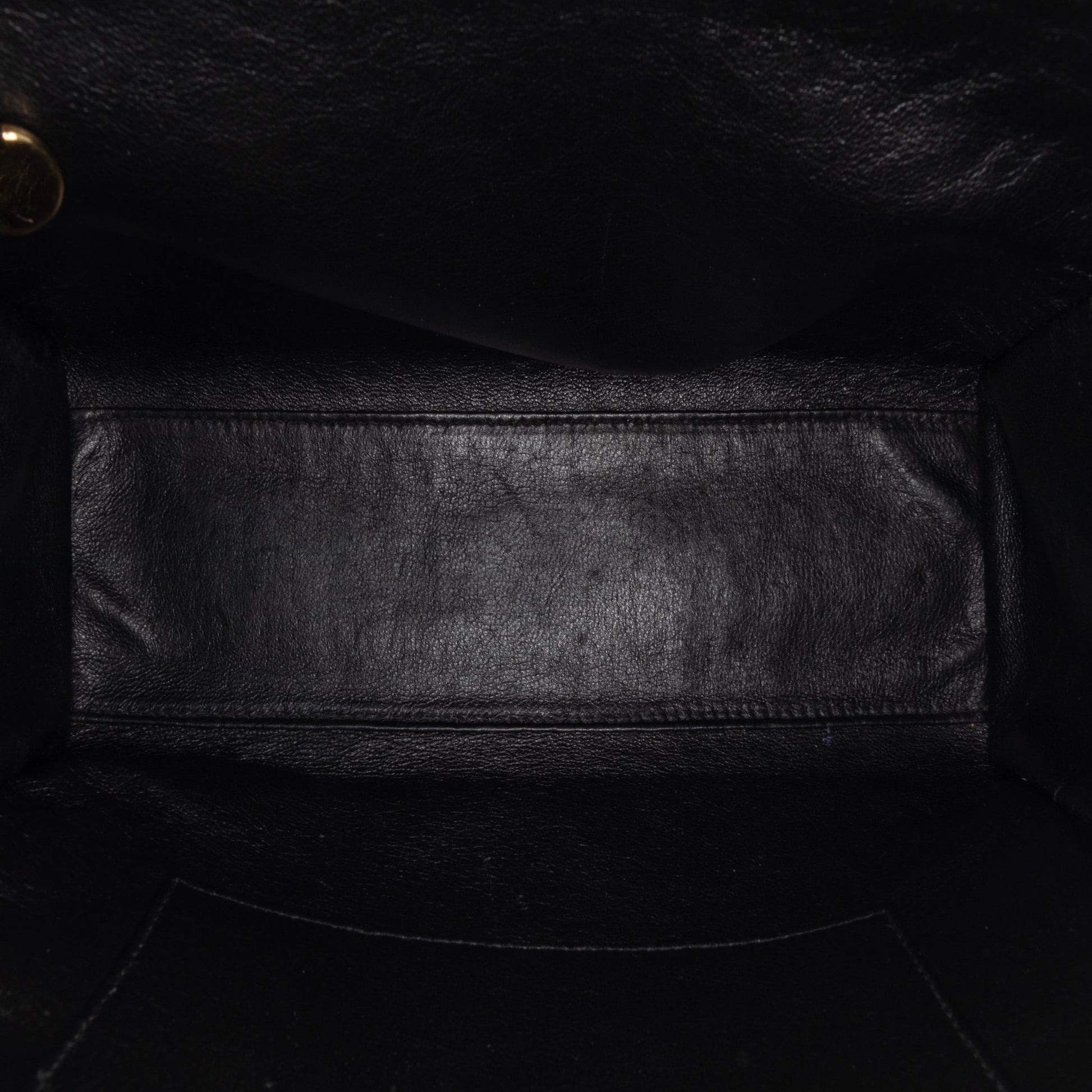 Black Chanel Stitched Lambskin Handbag