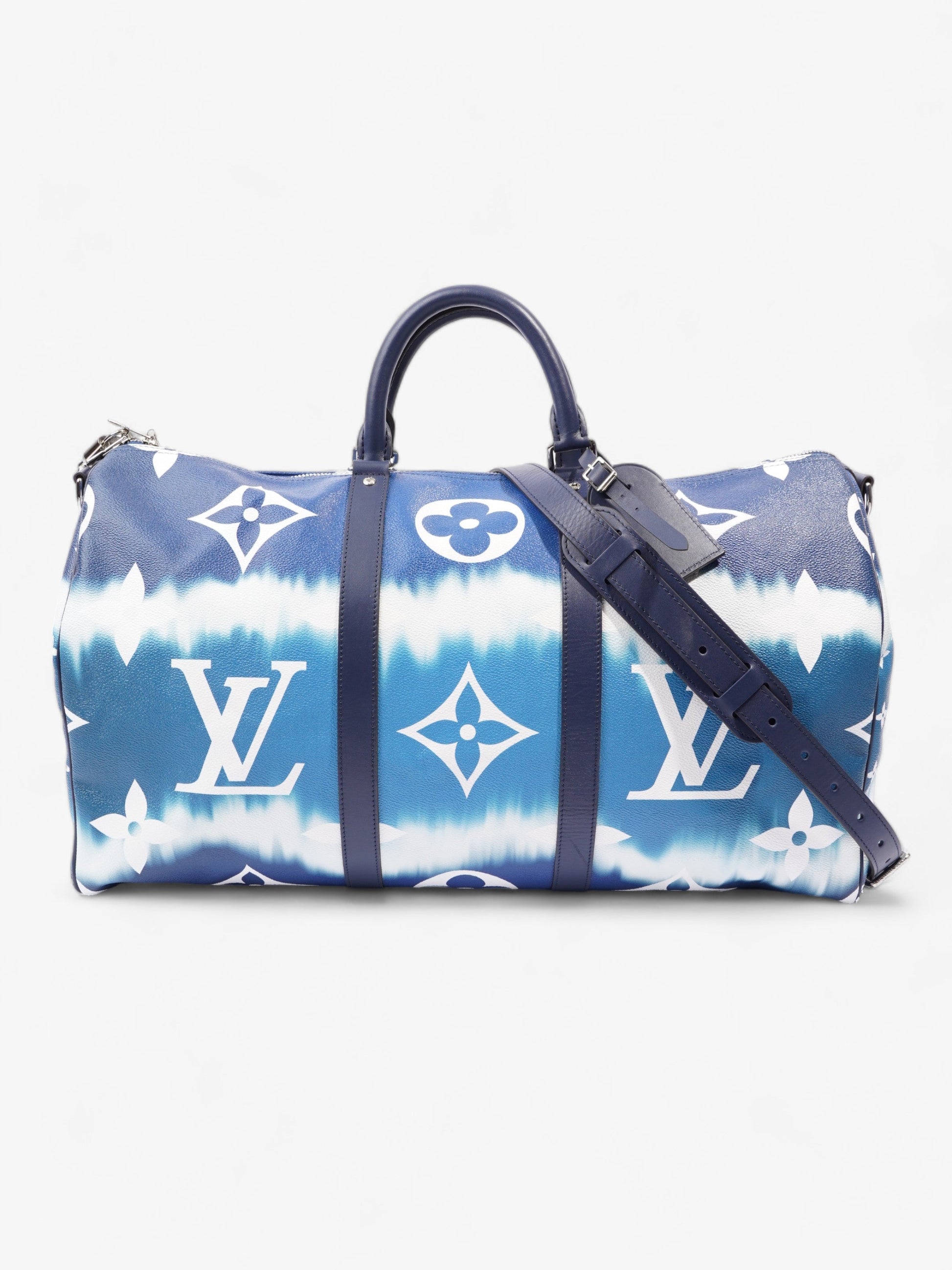 Louis Vuitton Keepall Bandouliere Escale 50 Coated Monogram Canvas Coated Canvas White Apparel