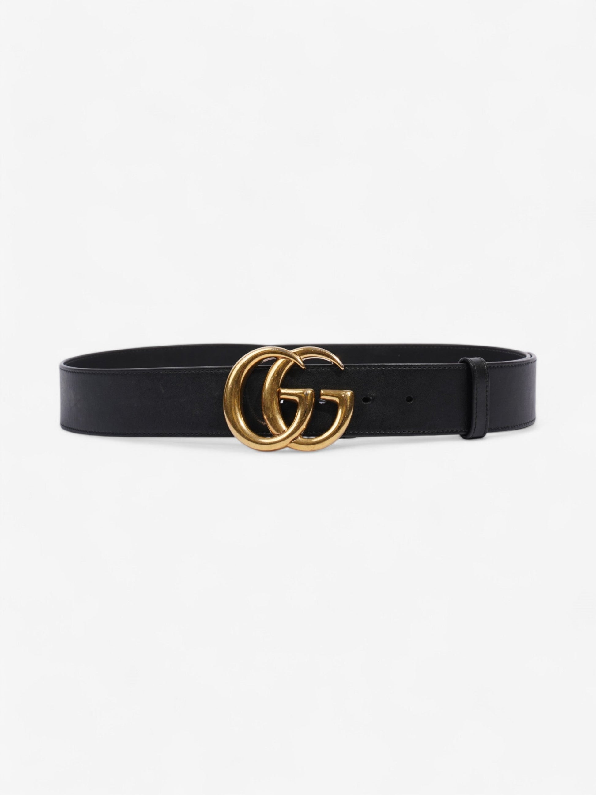 Gucci Marmont Wide Belt Handbag Leather Black Accessory 80Cm 32