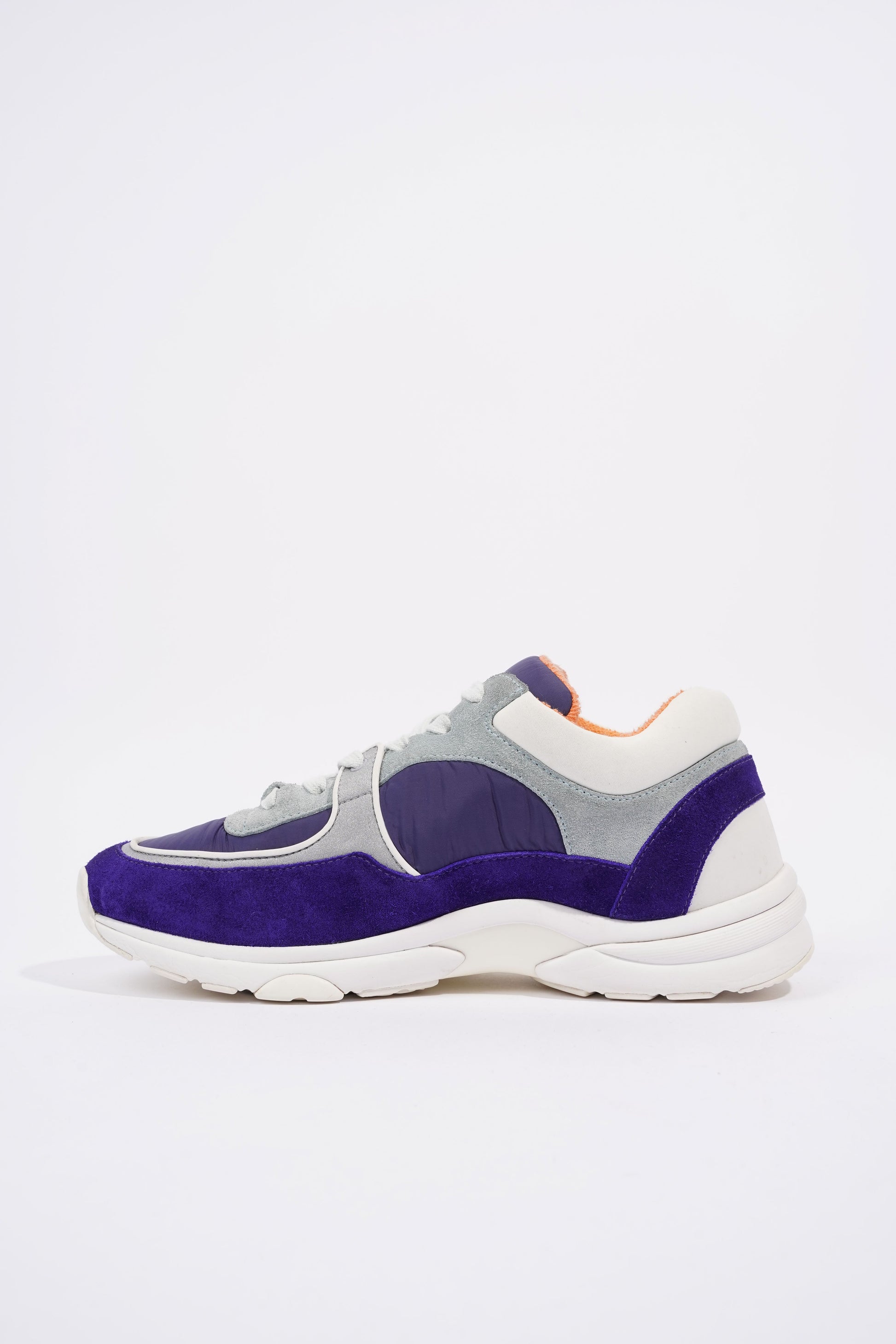 Chanel CC Logo Sneaker Blue   White Nylon EU 39.5 UK 6.5
