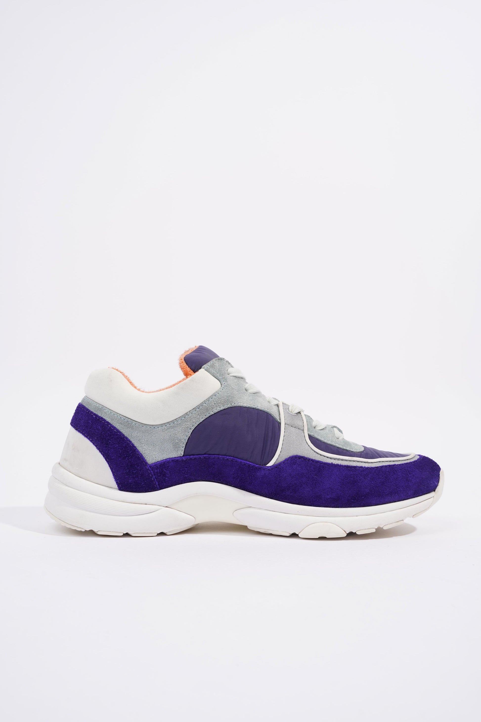 Chanel CC Logo Sneaker Blue   White Nylon EU 39.5 UK 6.5