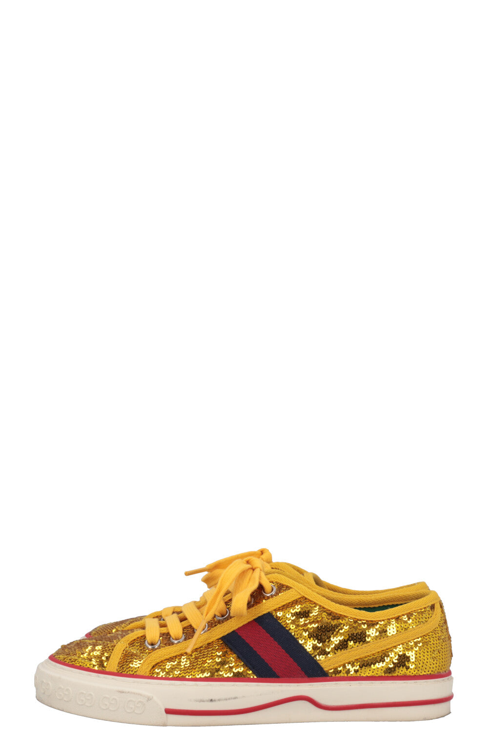 GUCCI Tennis 1977 Sneakers Sequin Gold