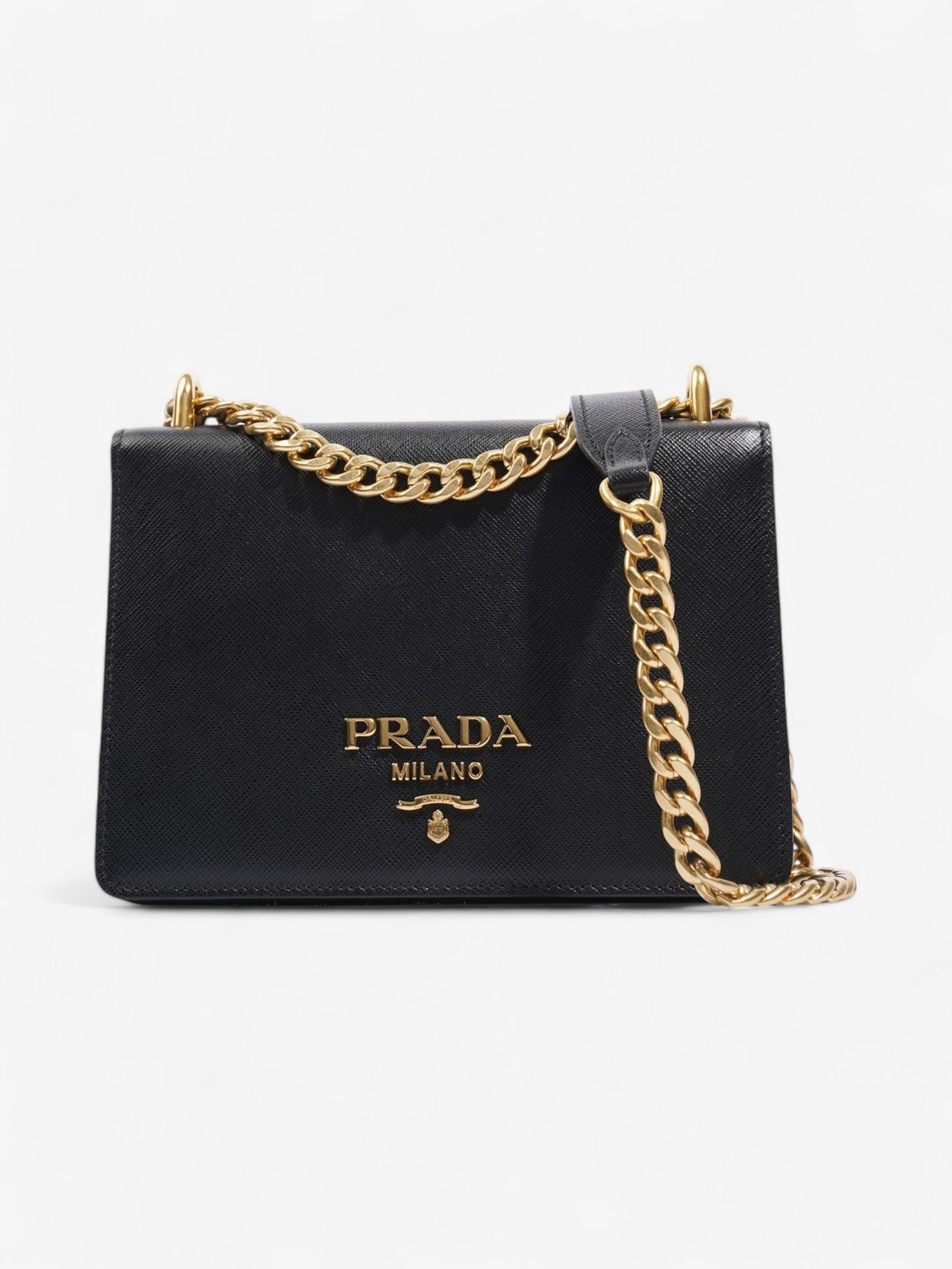 Prada Crossbody Bag Leather Saffiano Black