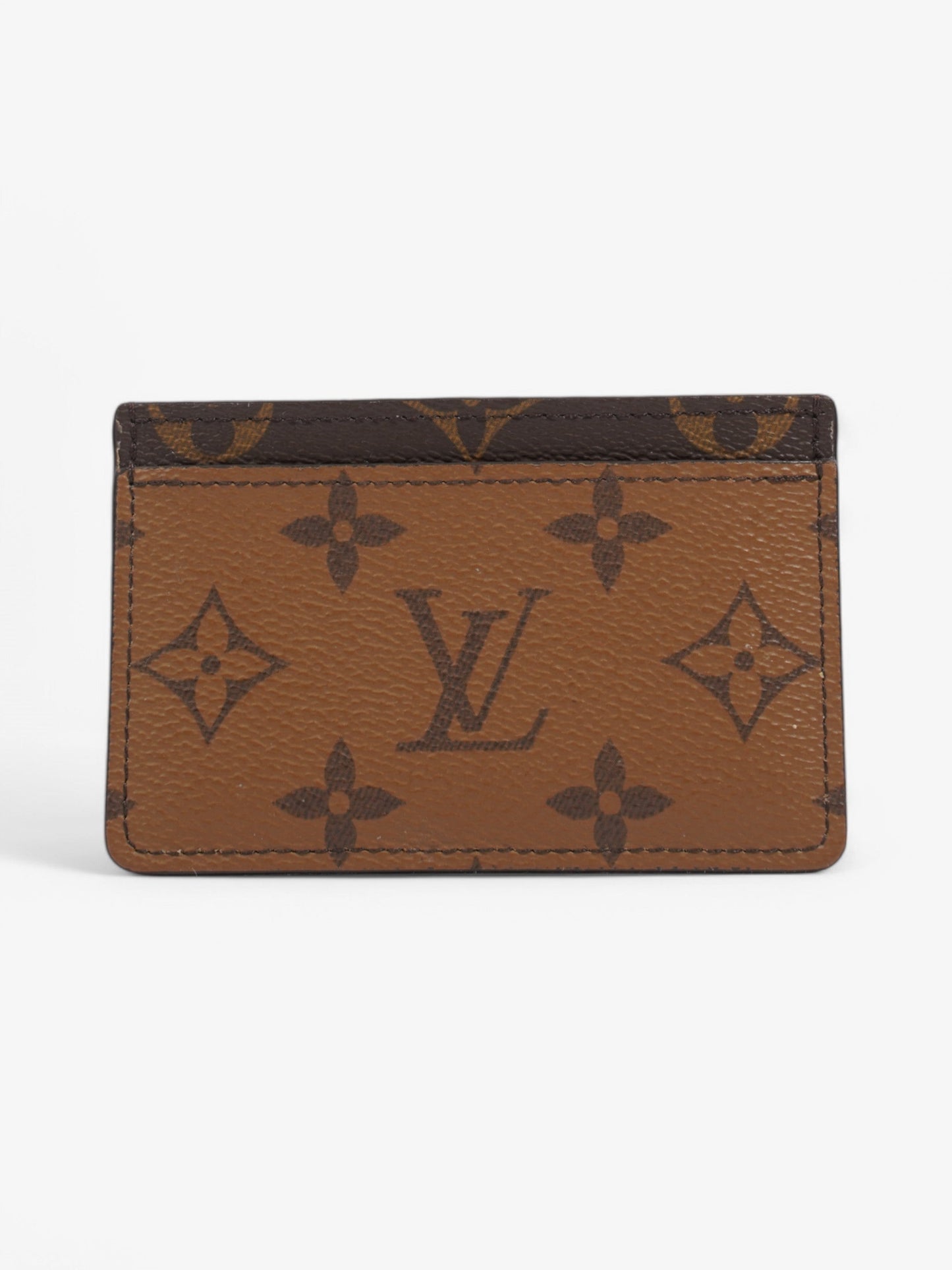 Louis Vuitton Card holder Coated Monogram Canvas Coated Canvas Brown Wallet Case