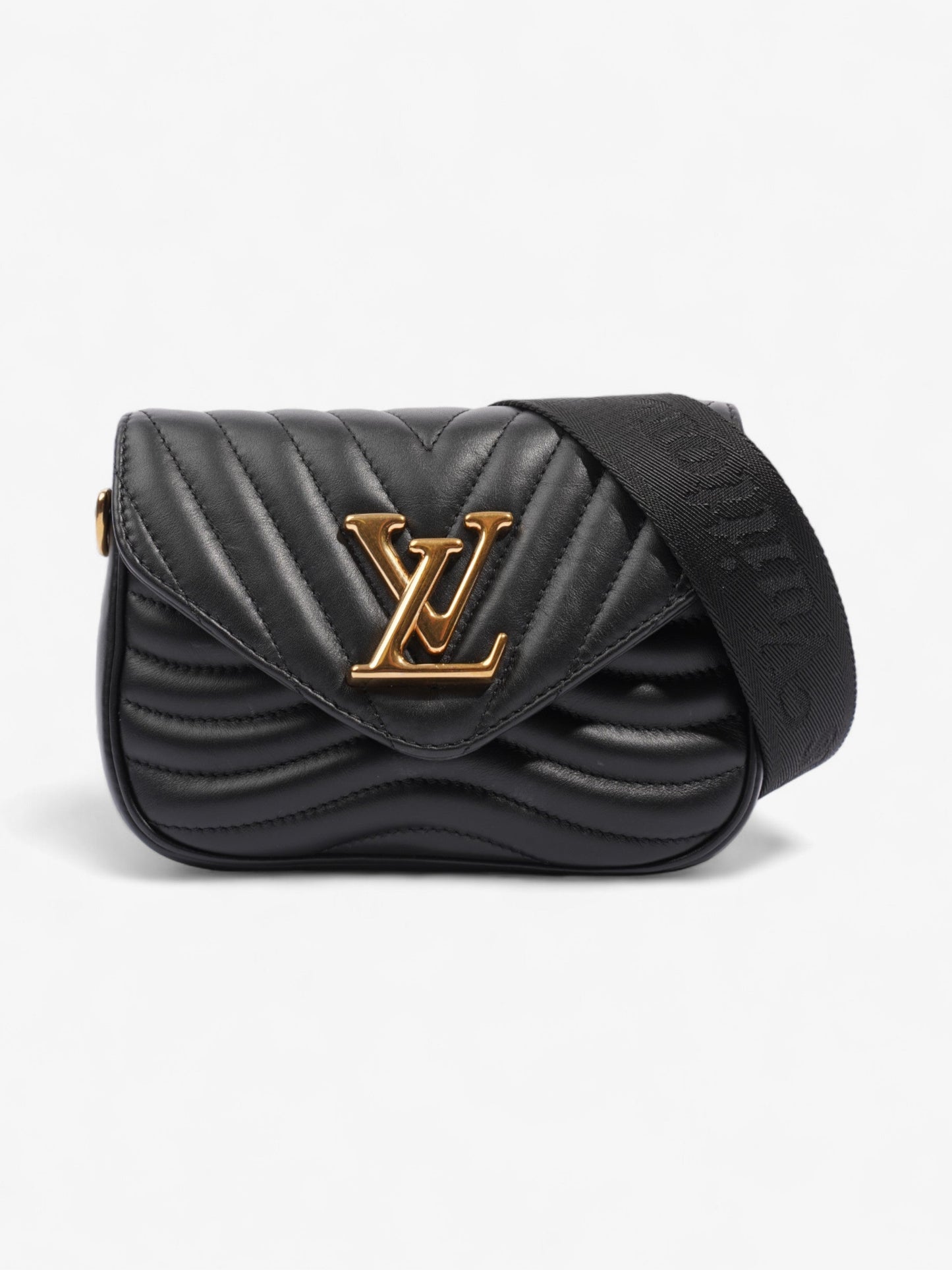 Louis Vuitton New Wave Multi Pochette Leather Black Clutch Bag