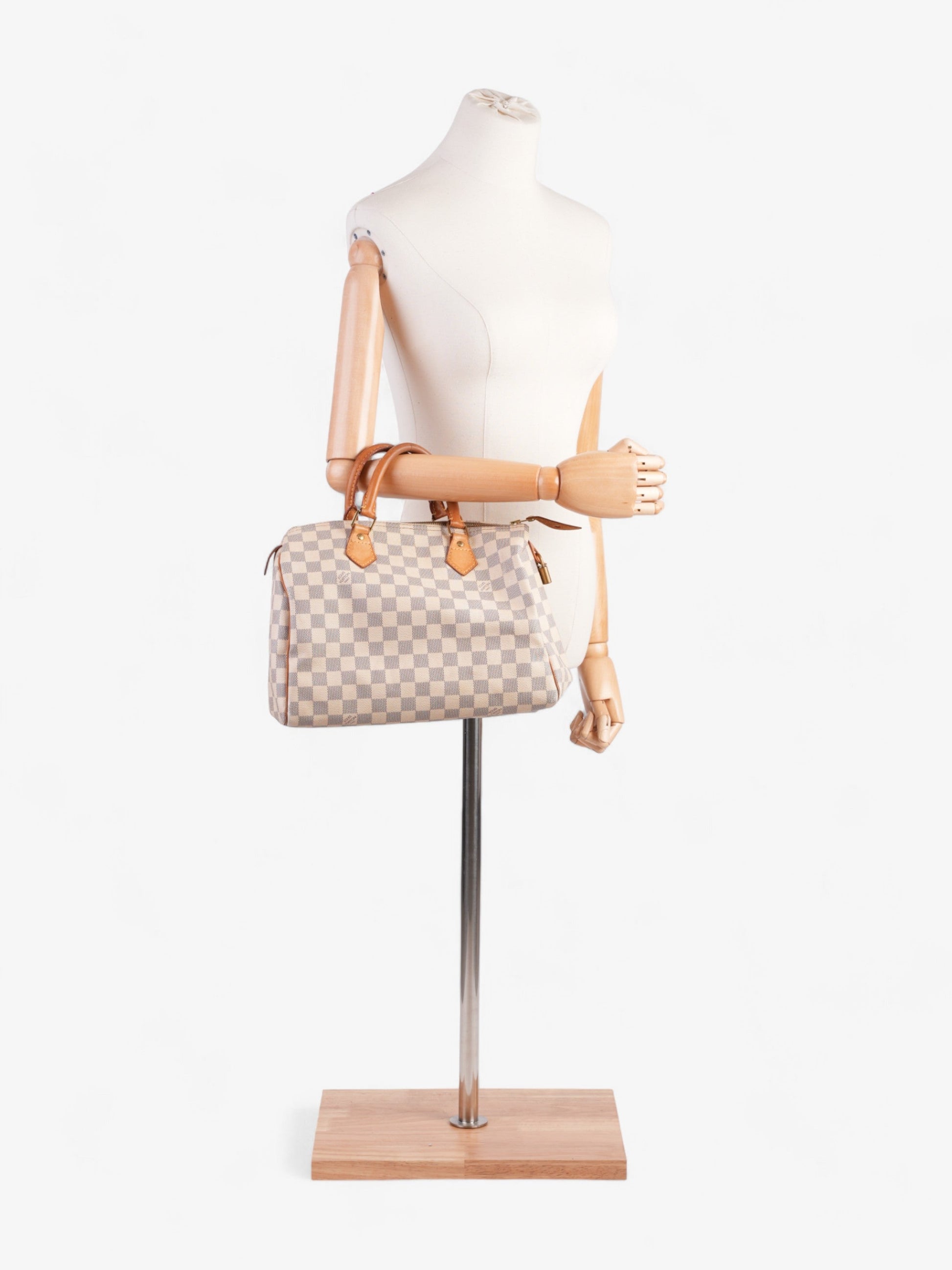 Louis Vuitton Speedy Azur Coated 30 Canvas Coated Canvas Damier Apparel Canvas 33
