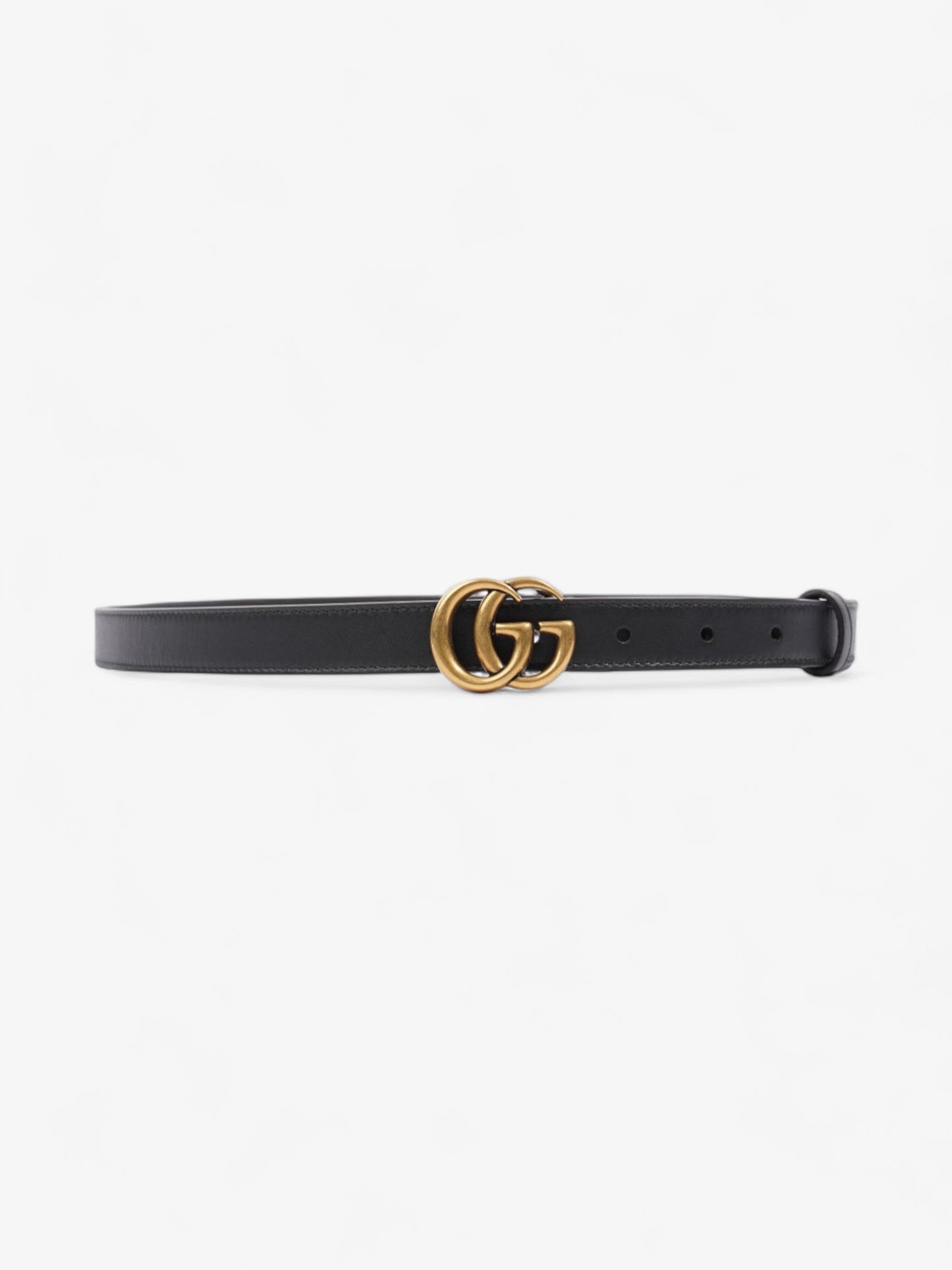Gucci Marmont Thin Belt Handbag Leather Black Accessory 95Cm 38