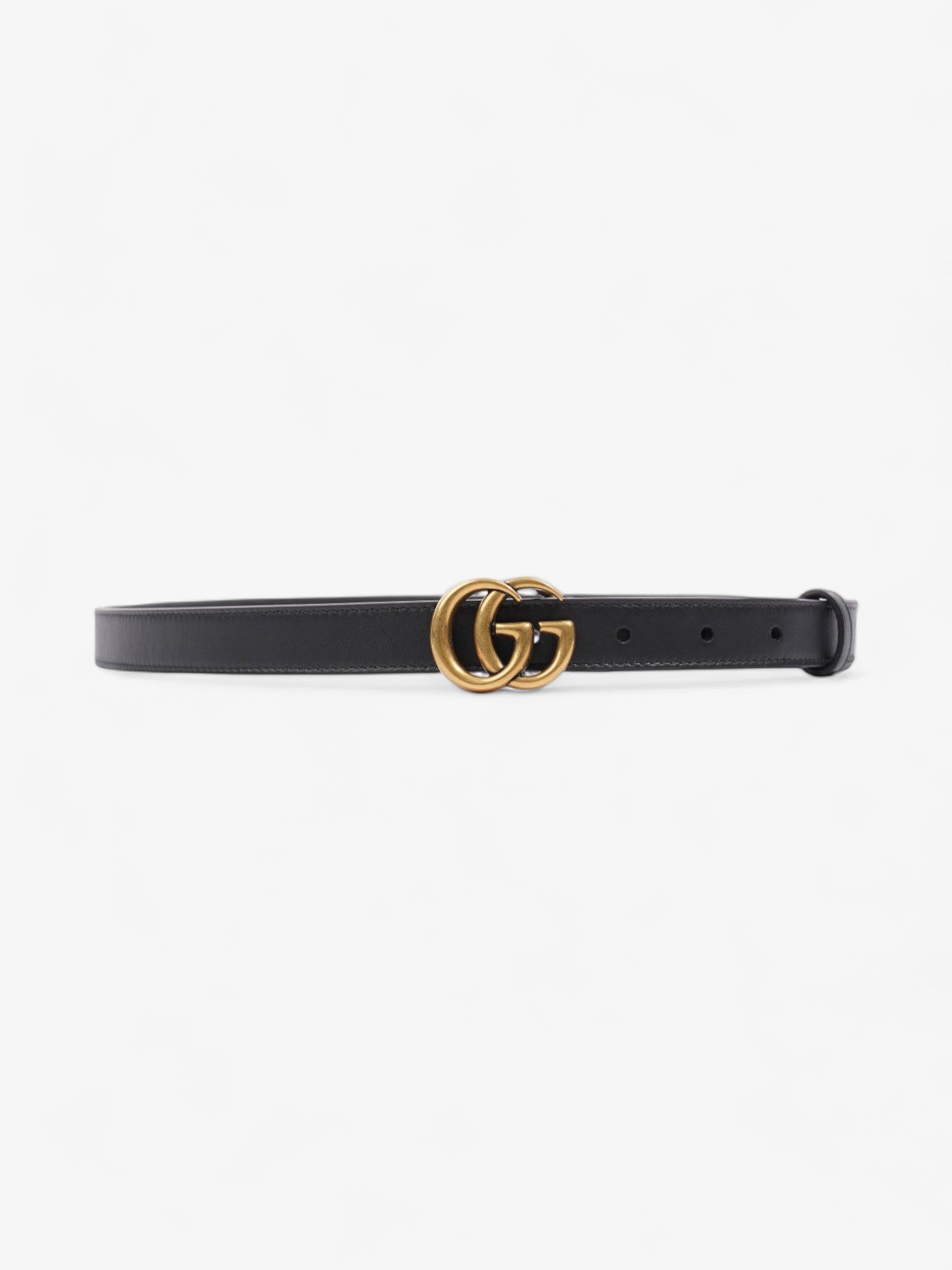 Gucci Marmont Thin Belt Handbag Leather Black Accessory 95Cm 38